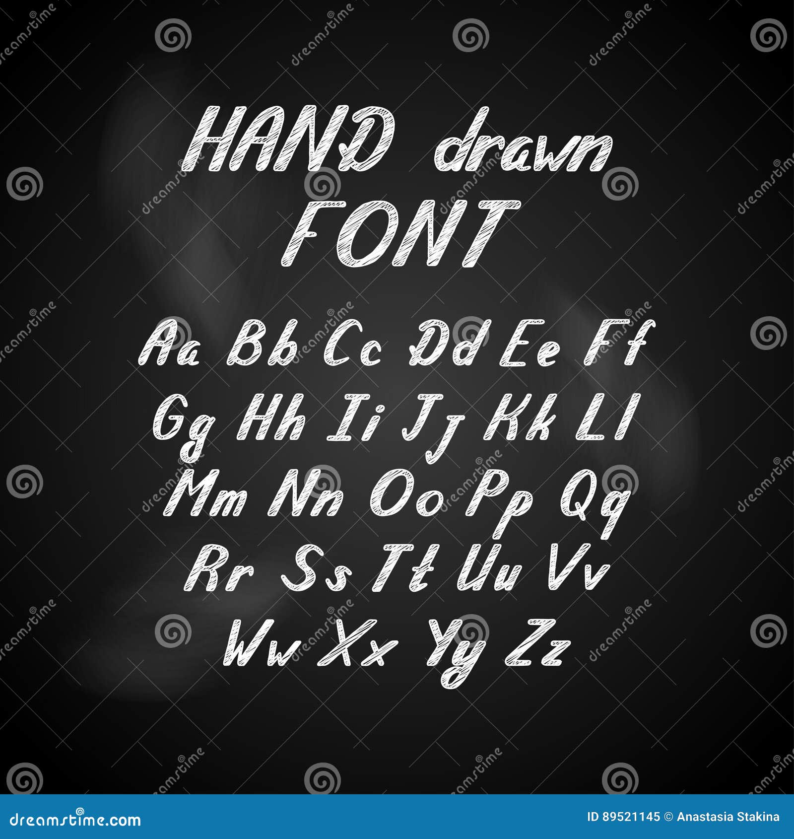 Handwritten Lettering Vector Font Alphabet Stock Vector