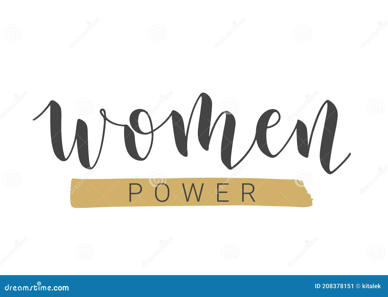 Handwritten Lettering of Women Power. Vector Illustration Stock Vector ...