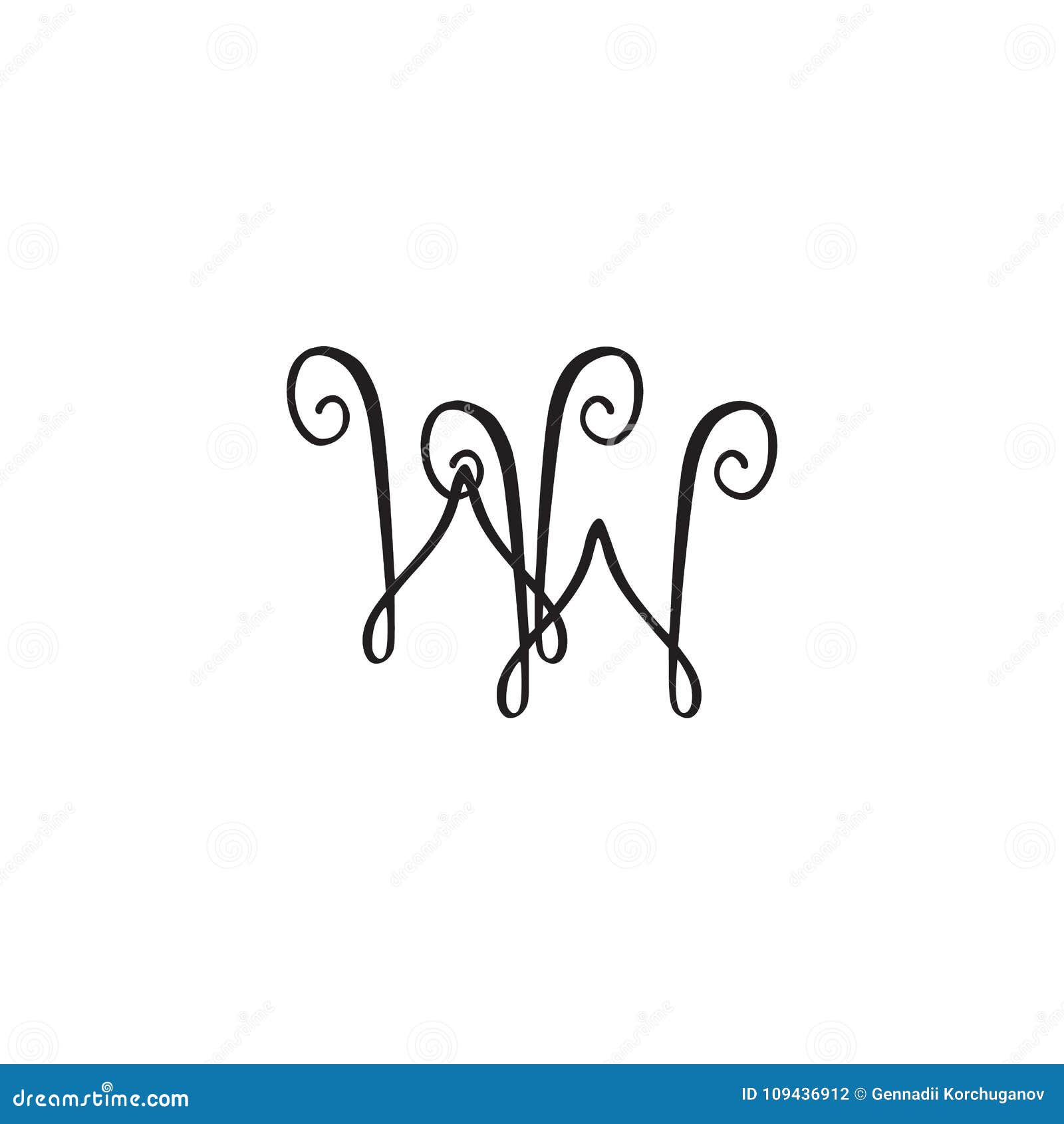 mm ,mm, monogram logo. Calligraphic signature icon. Wedding Logo