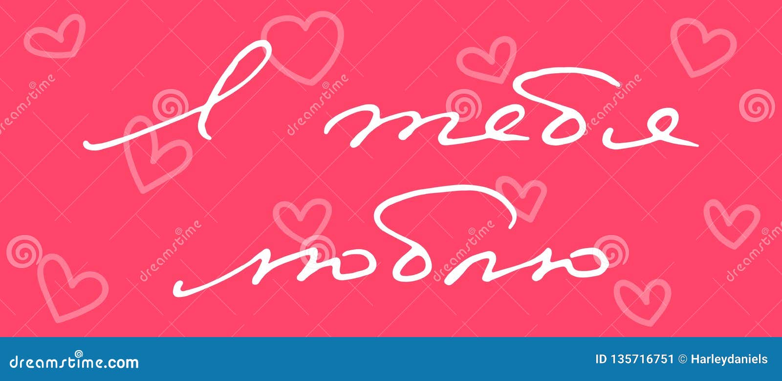Handwritten Phrase I Love You in Russian Language Stock Vector Illustration of greeting