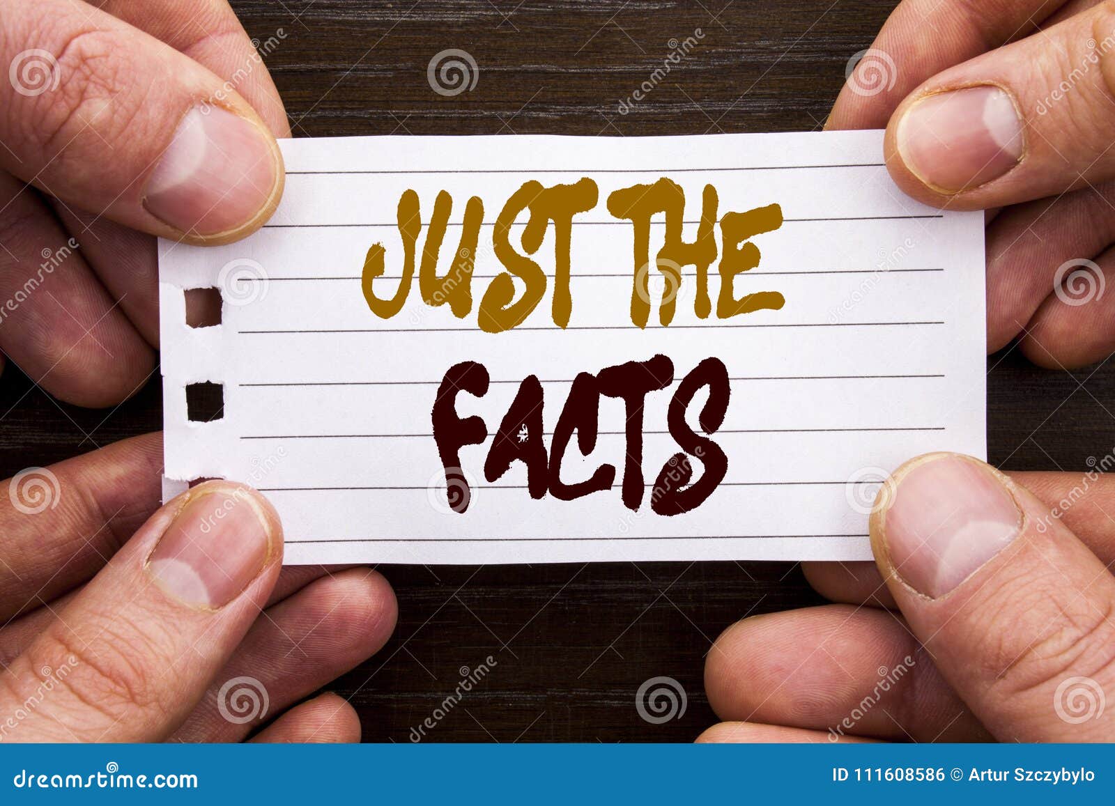 handwritten text sign showing just the facts. business concept for truth fact accuracy honest concept for factual actual written
