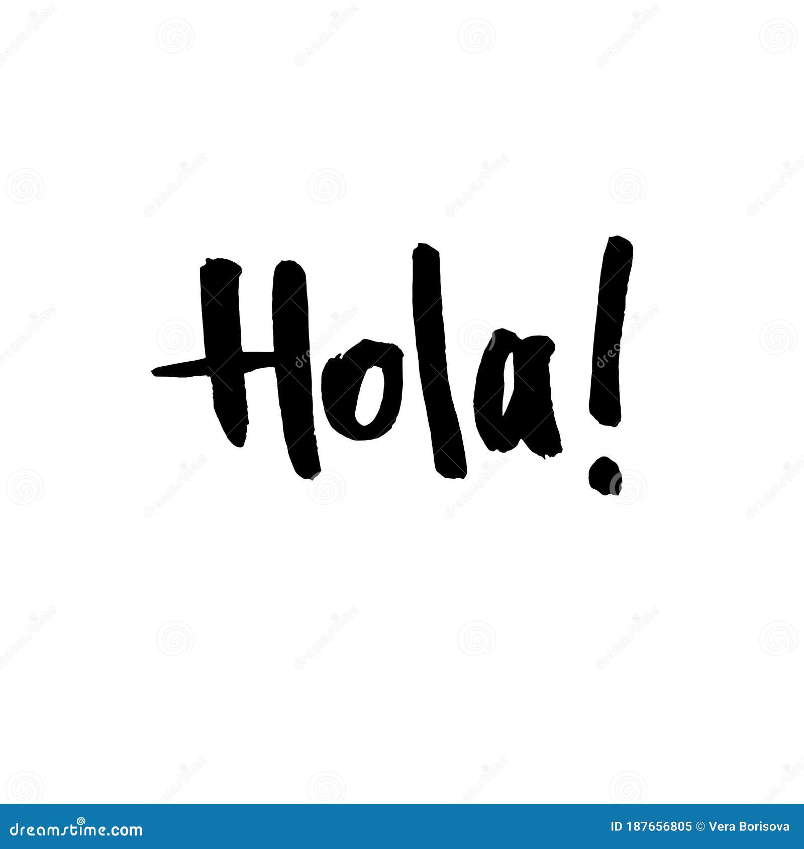 Word HOLA In Spanish Vector Decorative Zentangle Object hola-spanish