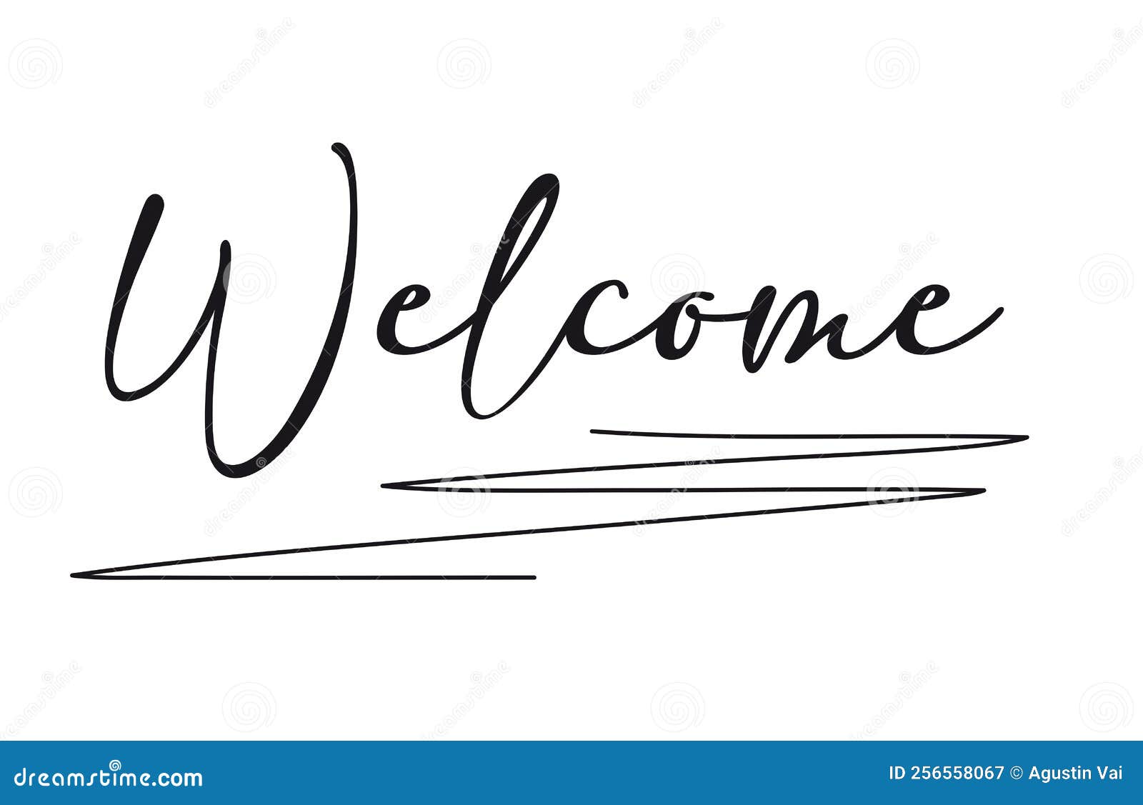 handwritten wellcome sign on a white background