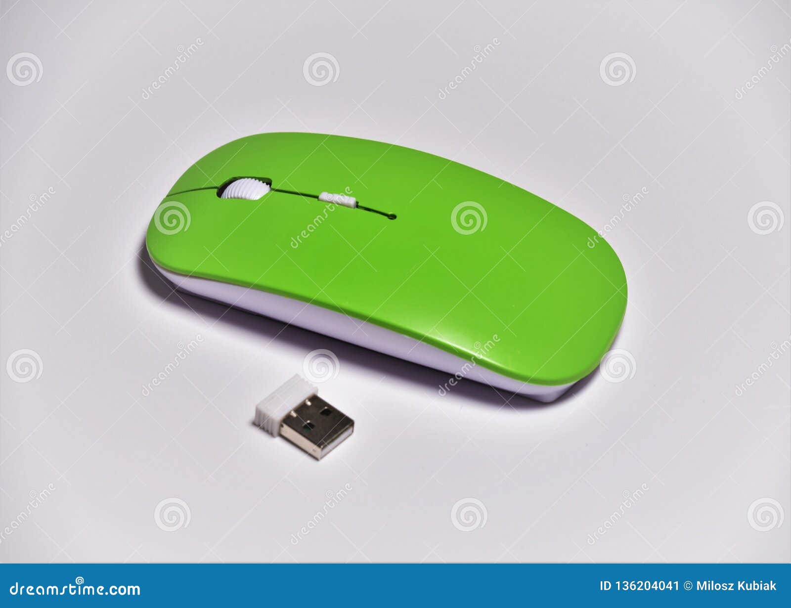 Handy Green Wireless Pc Mouse Stock Image Image Of Color Connection