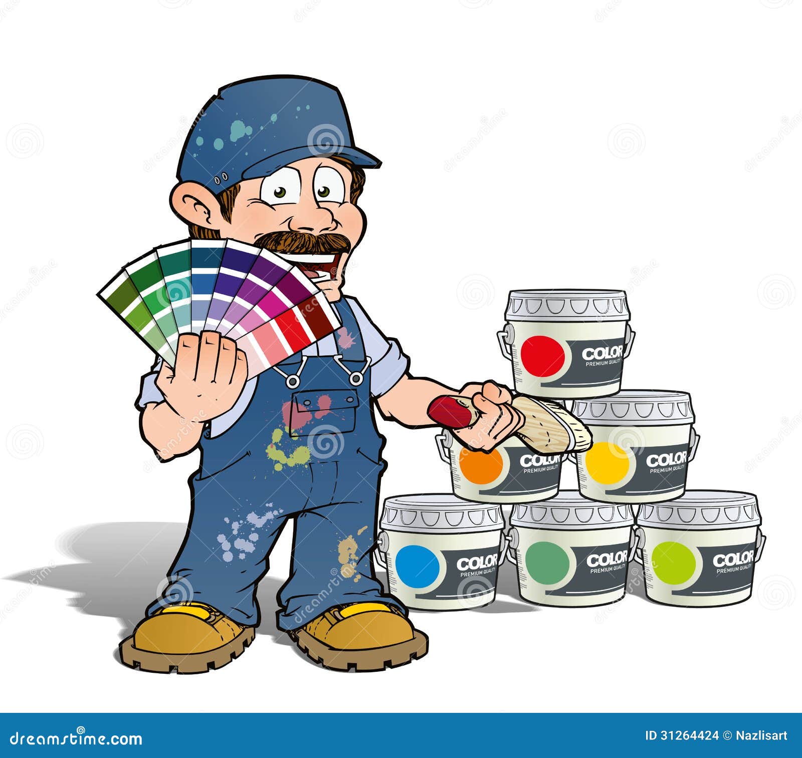 handyman - colour picking painter - blue