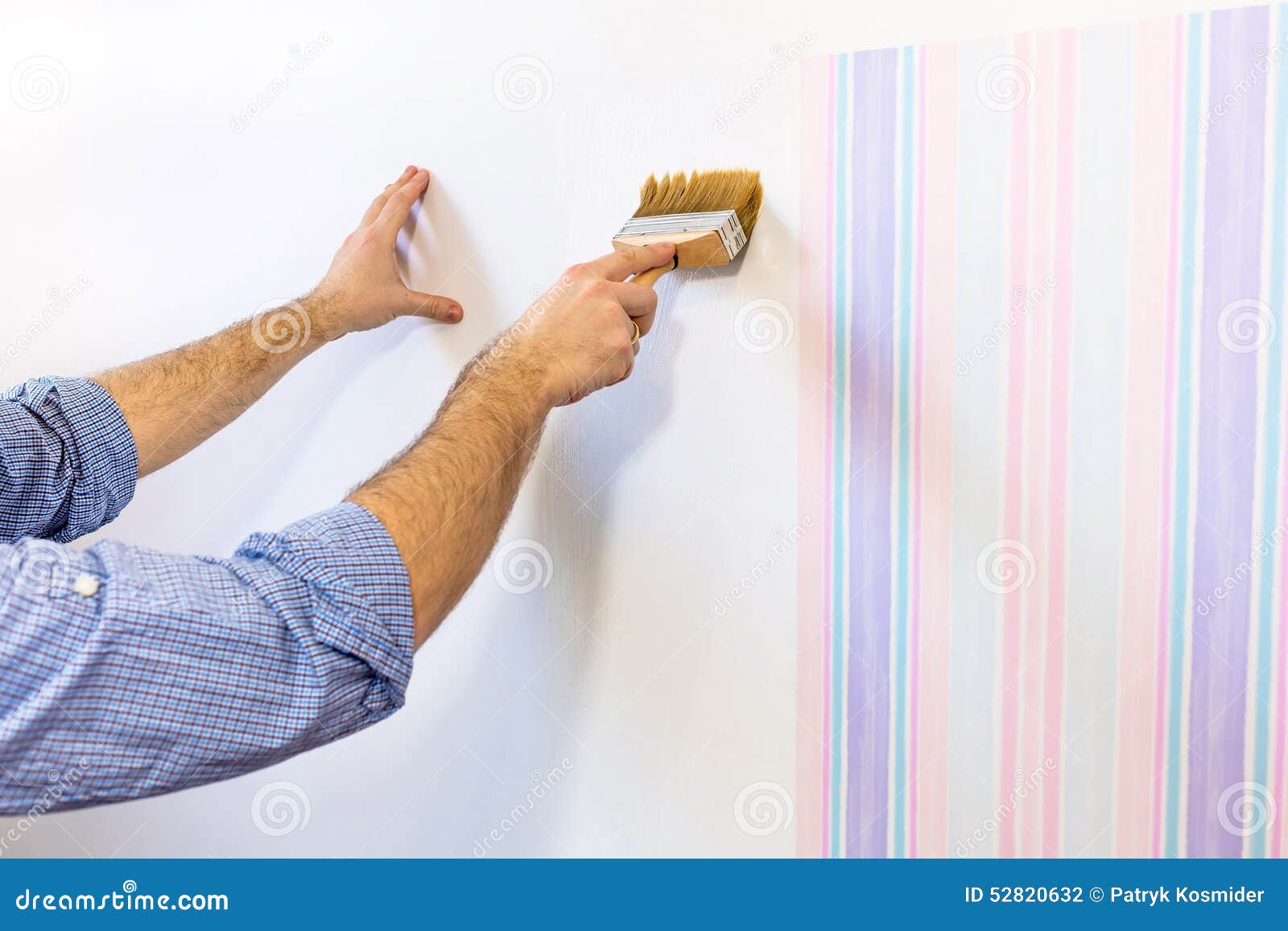 Handyman Putting Glue For A Wallpaper Stock Photo Image HD Wallpapers Download Free Images Wallpaper [wallpaper981.blogspot.com]