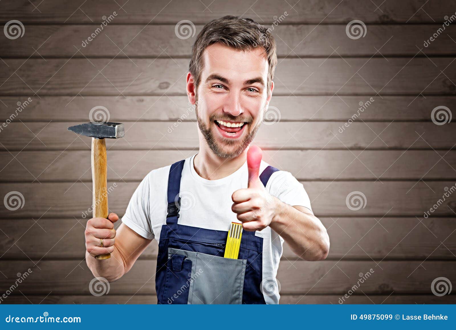 Handyman stock image. Image of hobbyists, thumb, craftman 49875099