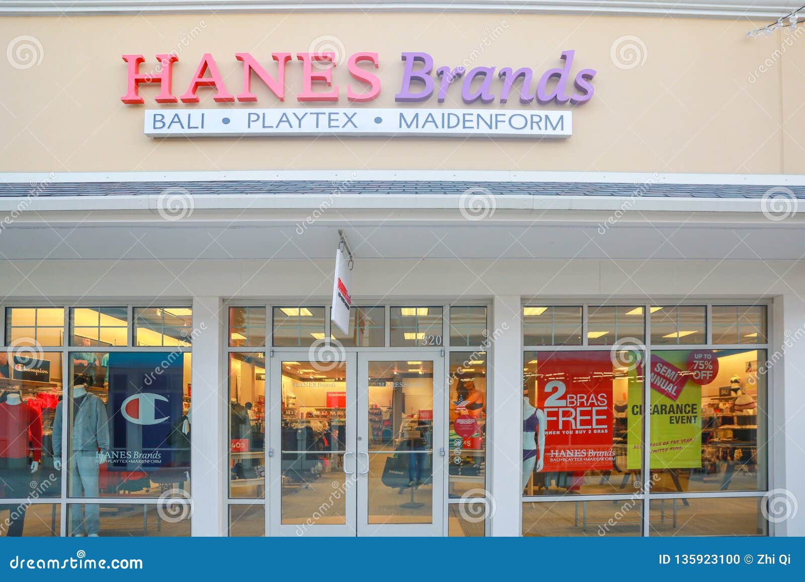 Hanes Brands Store front editorial image. Image of economy - 135923100