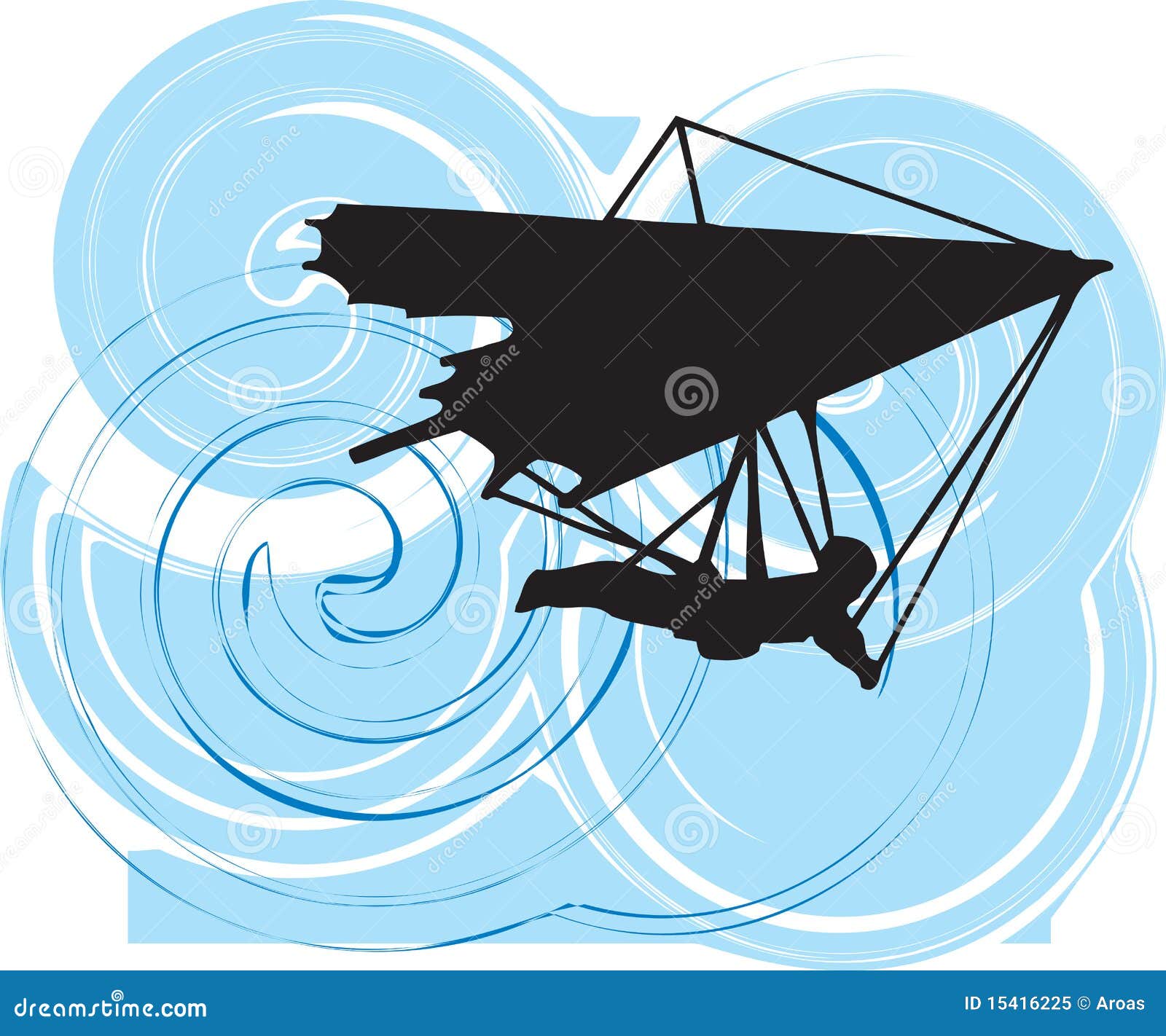 Hang Glider. illustration. stock vector. Illustration of soaring 15416225
