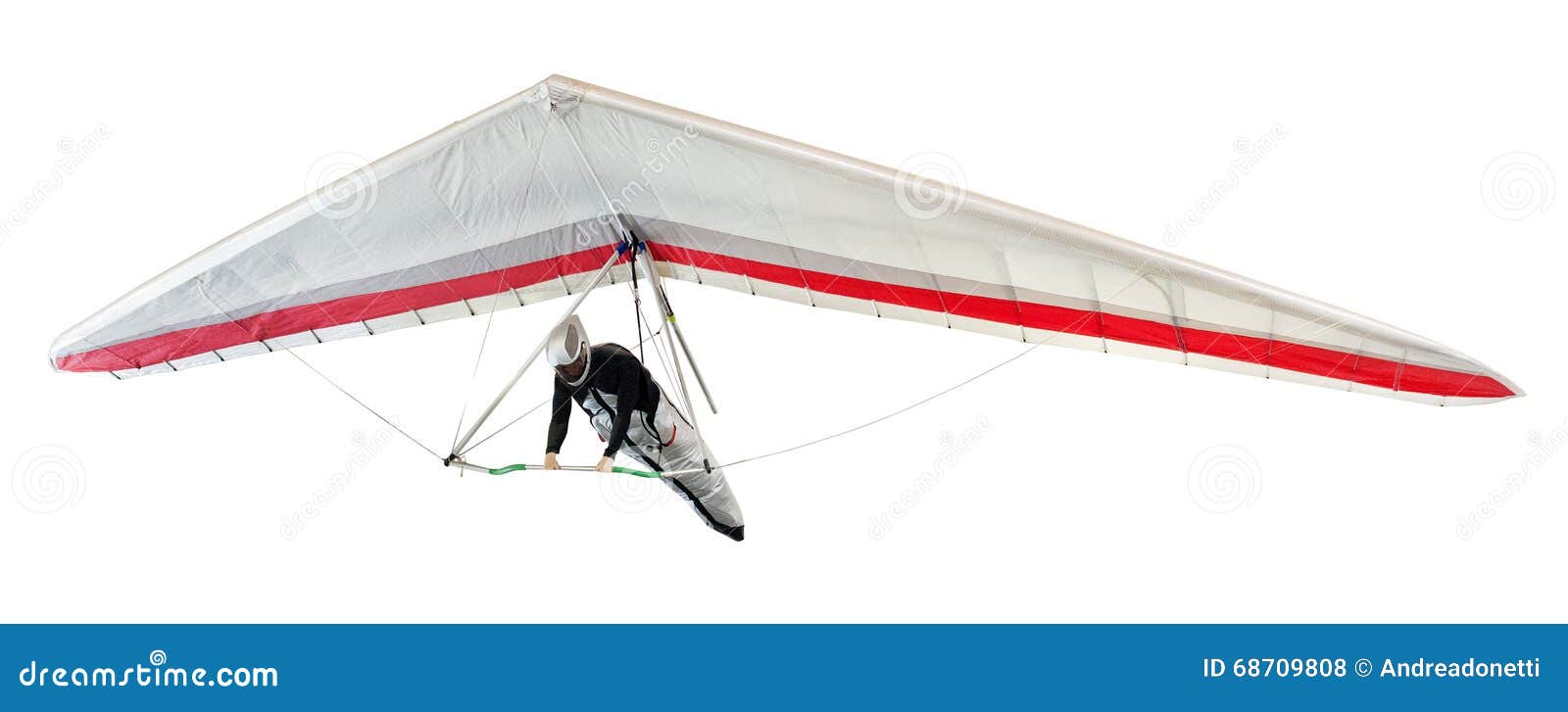 hang glider soaring the thermal updrafts