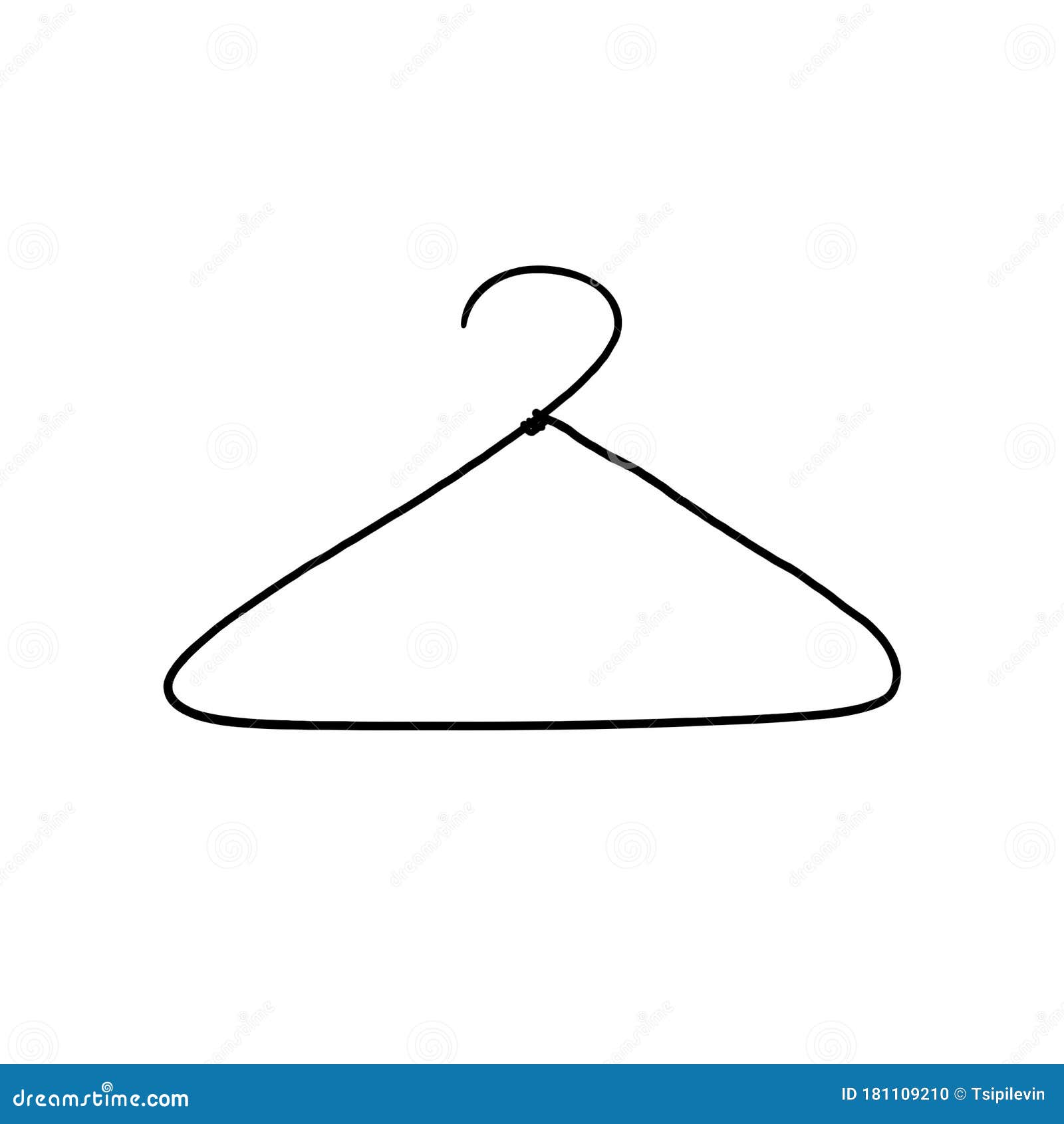 Hanger Black and White Illustration Stock Illustration Illustration