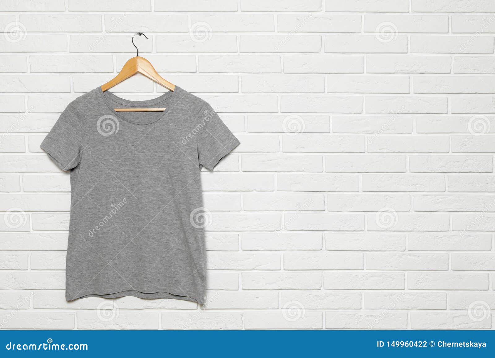 Download Hanger With Blank T-shirt On White. Mock Up For Design Stock Photo - Image of mock, clothes ...