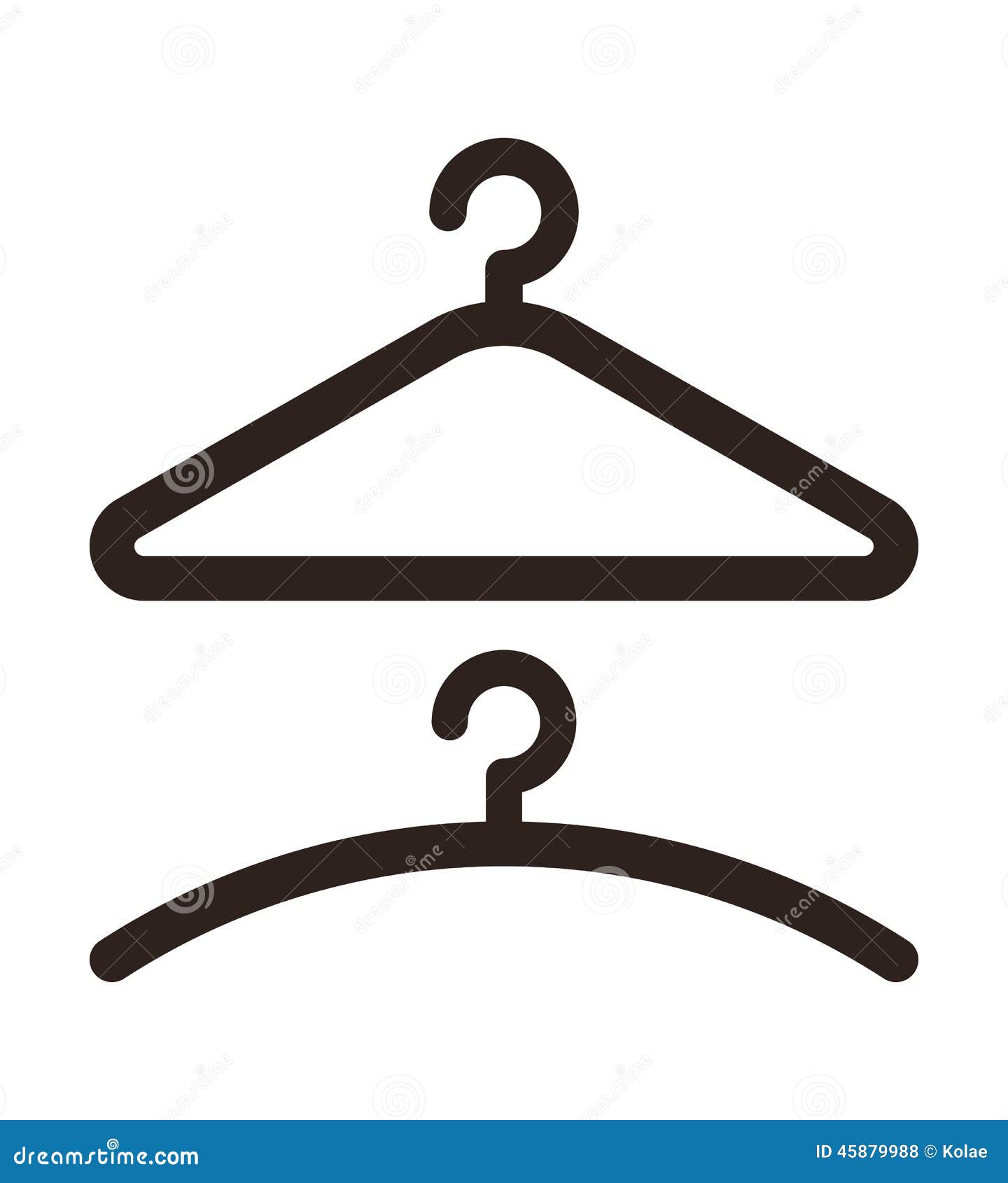 Hanger icon stock vector. Illustration of hanger, clothes - 45879988