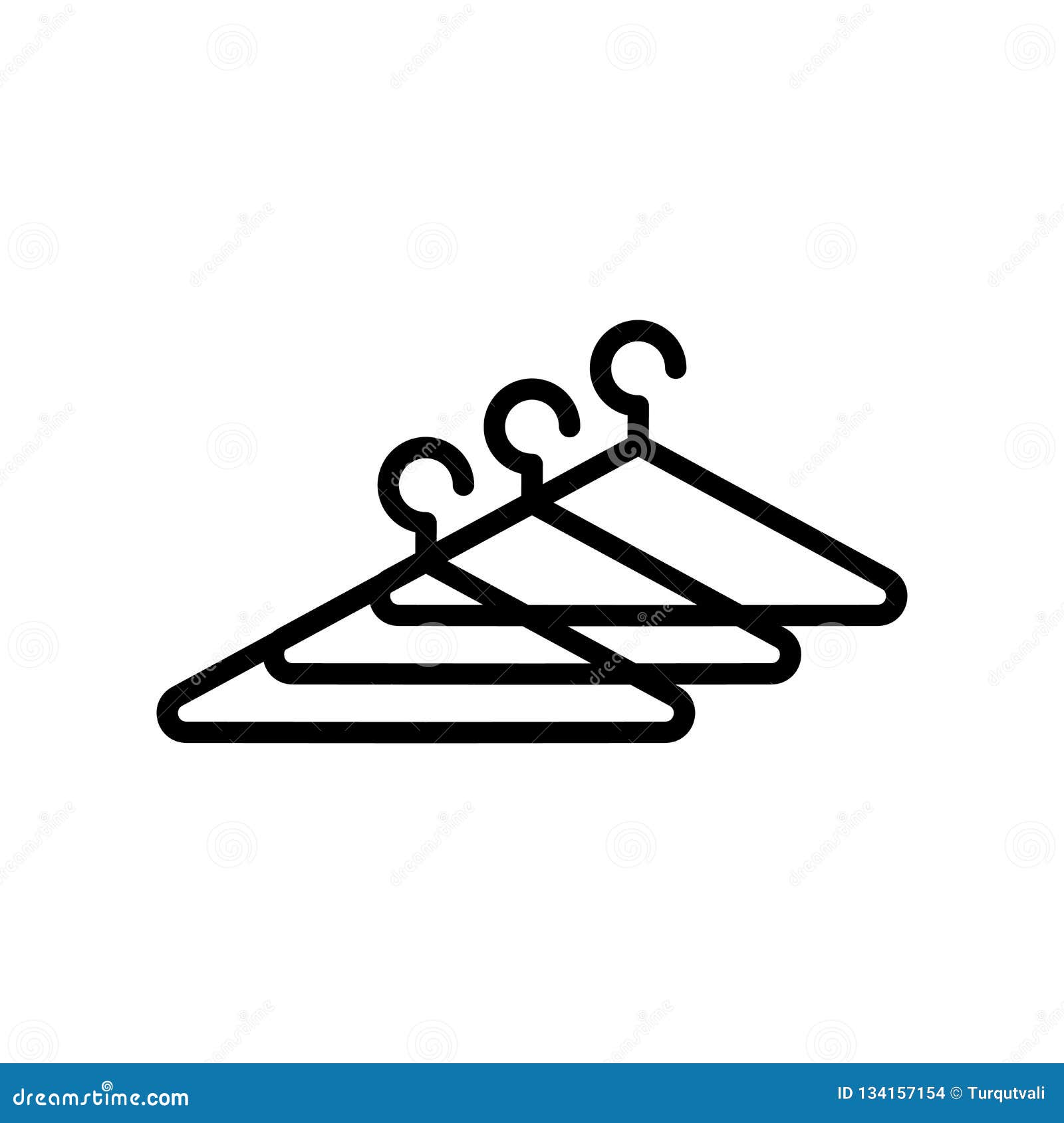 Hanger Icon Vector Isolated on White Background, Hanger Sign , Line and ...