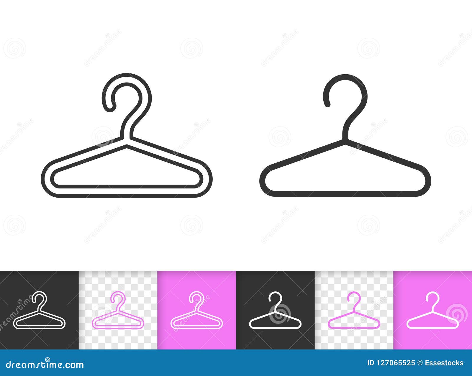 Premium Vector  Hanger silhouettes. hangers clothes fashion