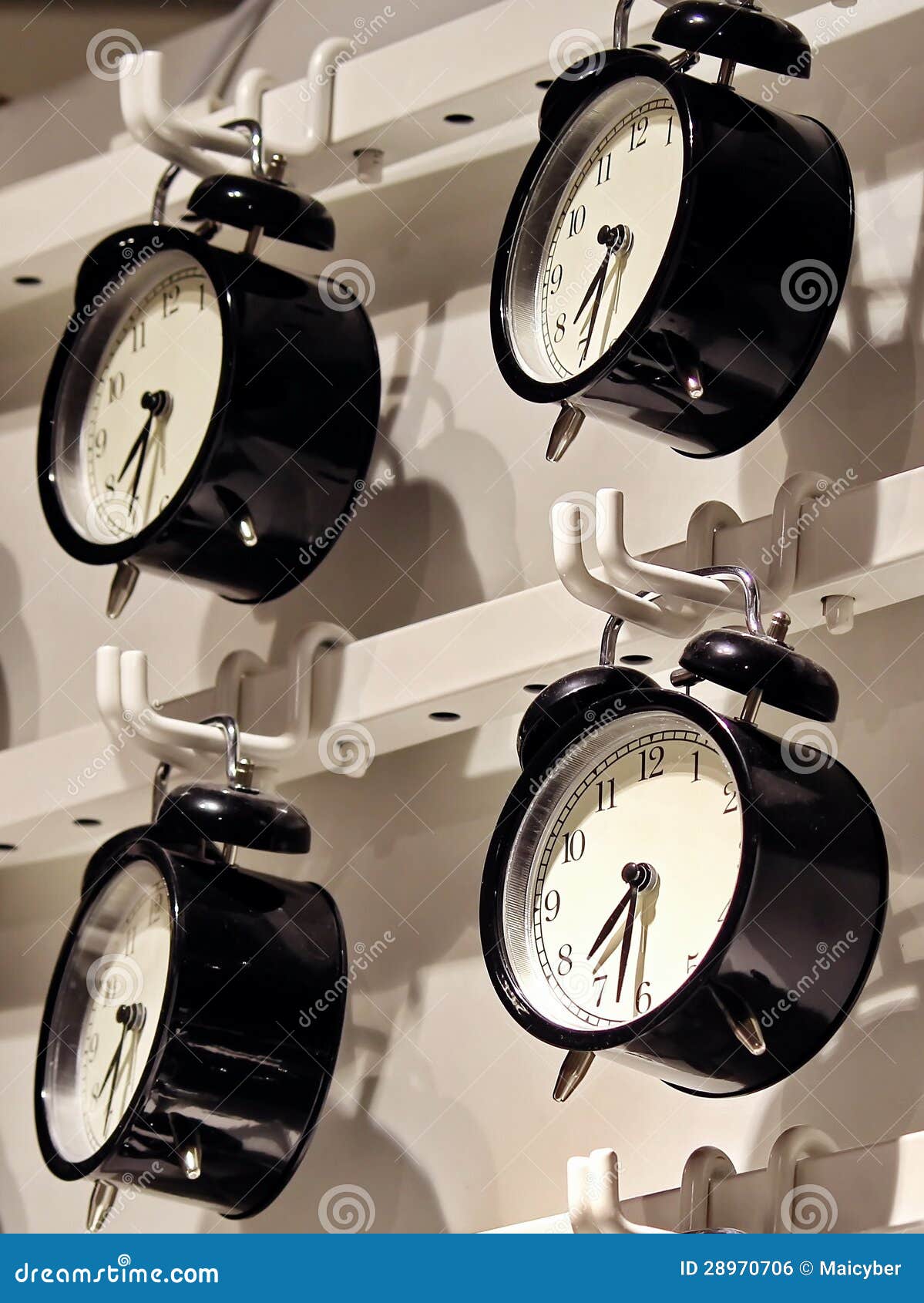 Hanging Alarm Clock stock photo. Image of retro, time 28970706