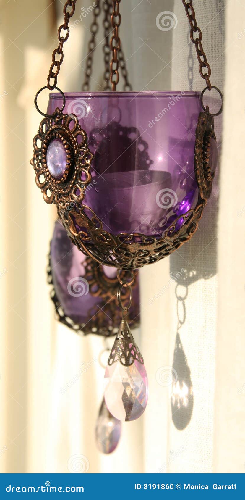 Hanging candlelight stock photo. Image of purple, indoor 8191860