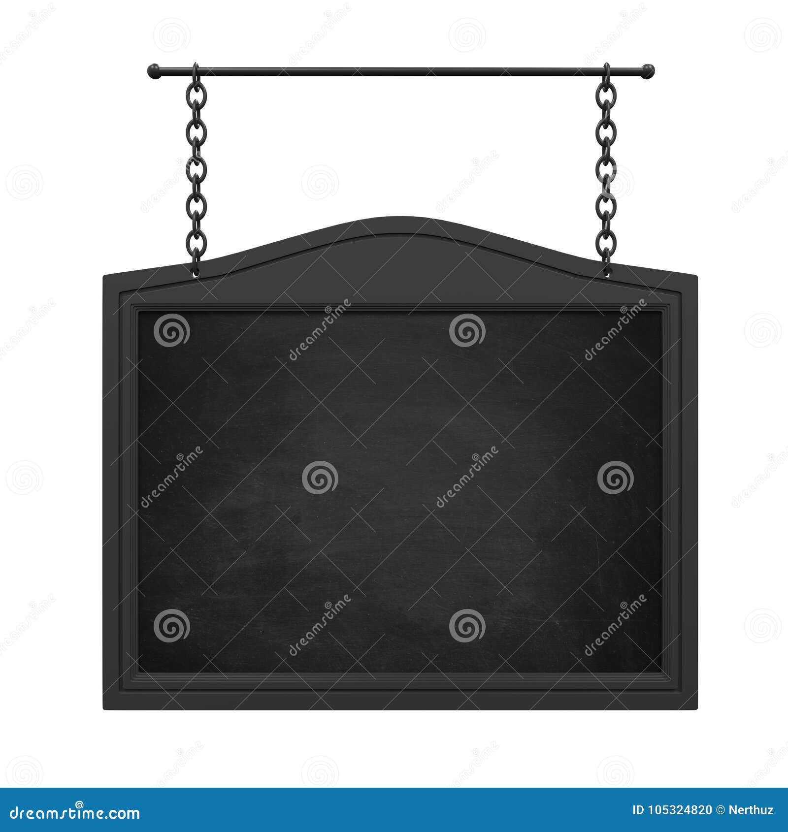 Hanging Chalkboard Isolated Stock Illustration Illustration of