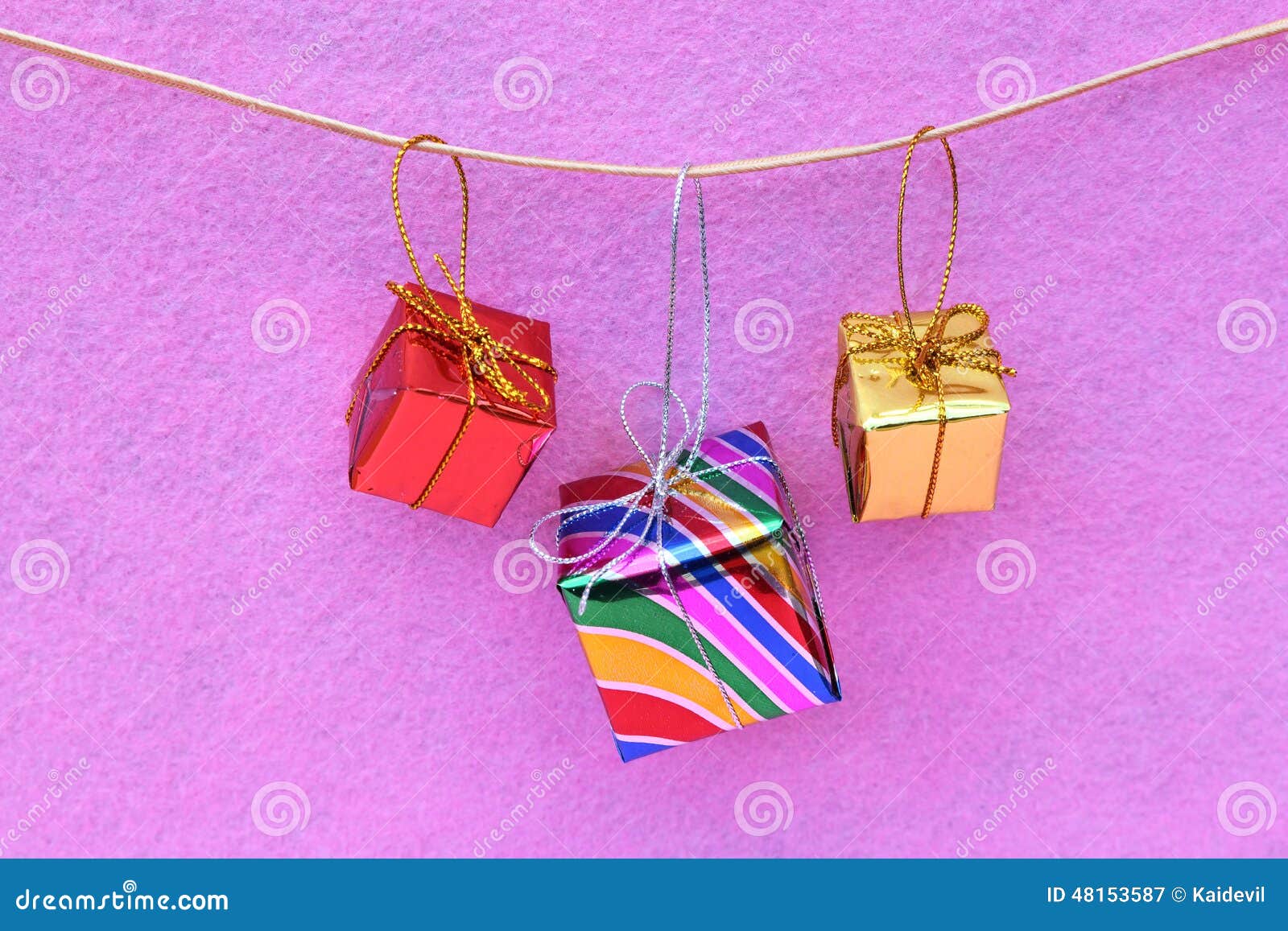 Hanging gift box stock image. Image of holiday, hang 48153587