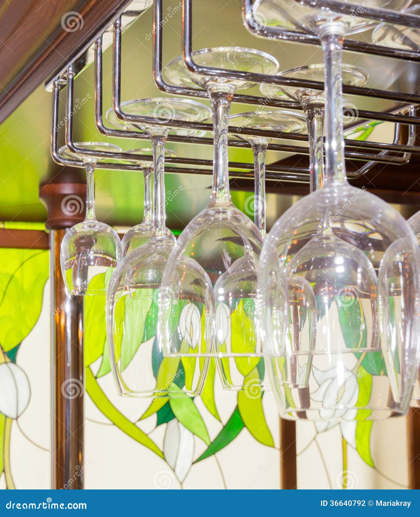 Hanging Glasses stock photo. Image of home, hanging, nightlife 36640792