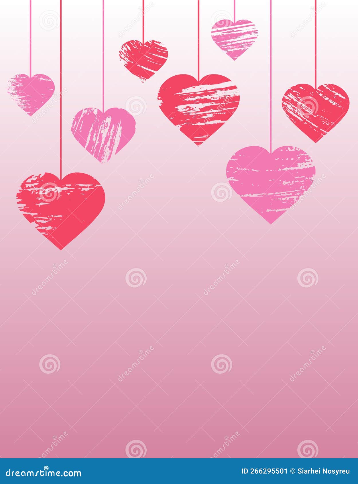 Hanging Grunge Hearts Great For Banner Card Wallpaper For Valentine`s Day Wedding Day And