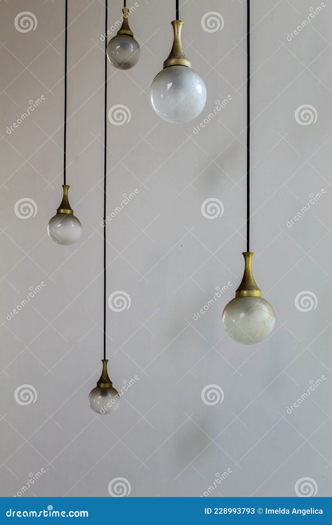 The Hanging Lamps Decorate the Room Stock Image Image of metal