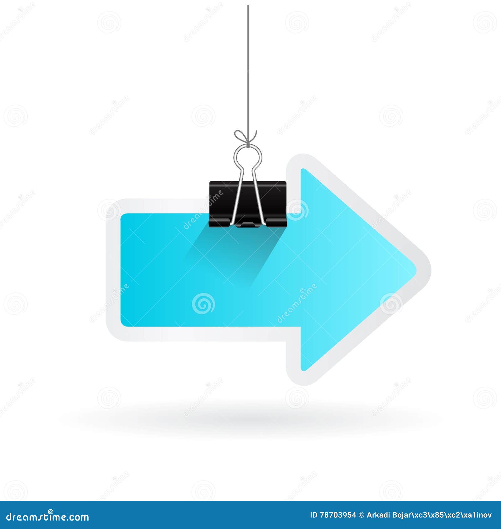 Hanging Paper Hearts Clip Art Vector Illustration