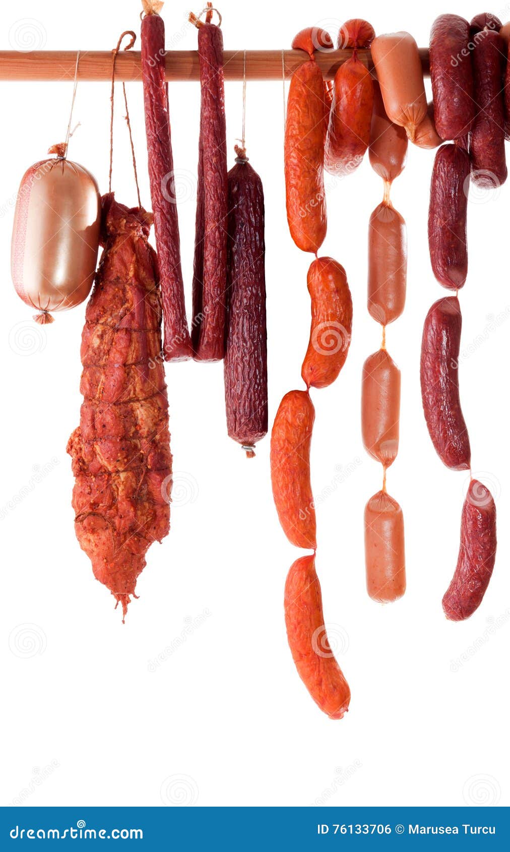 Hanging sausage stock photo. Image of culinary, sausage 76133706