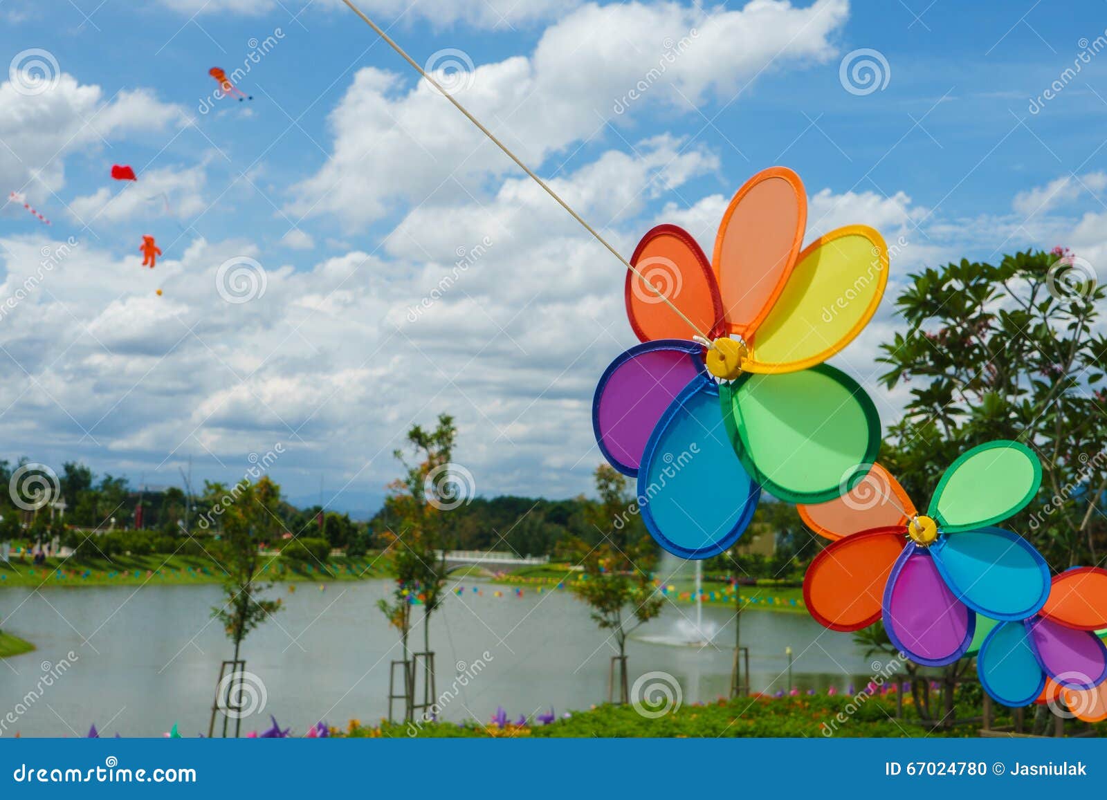 Hanging Spinning Pinwheels. Stock Photo Image of pinwheel, holiday 67024780