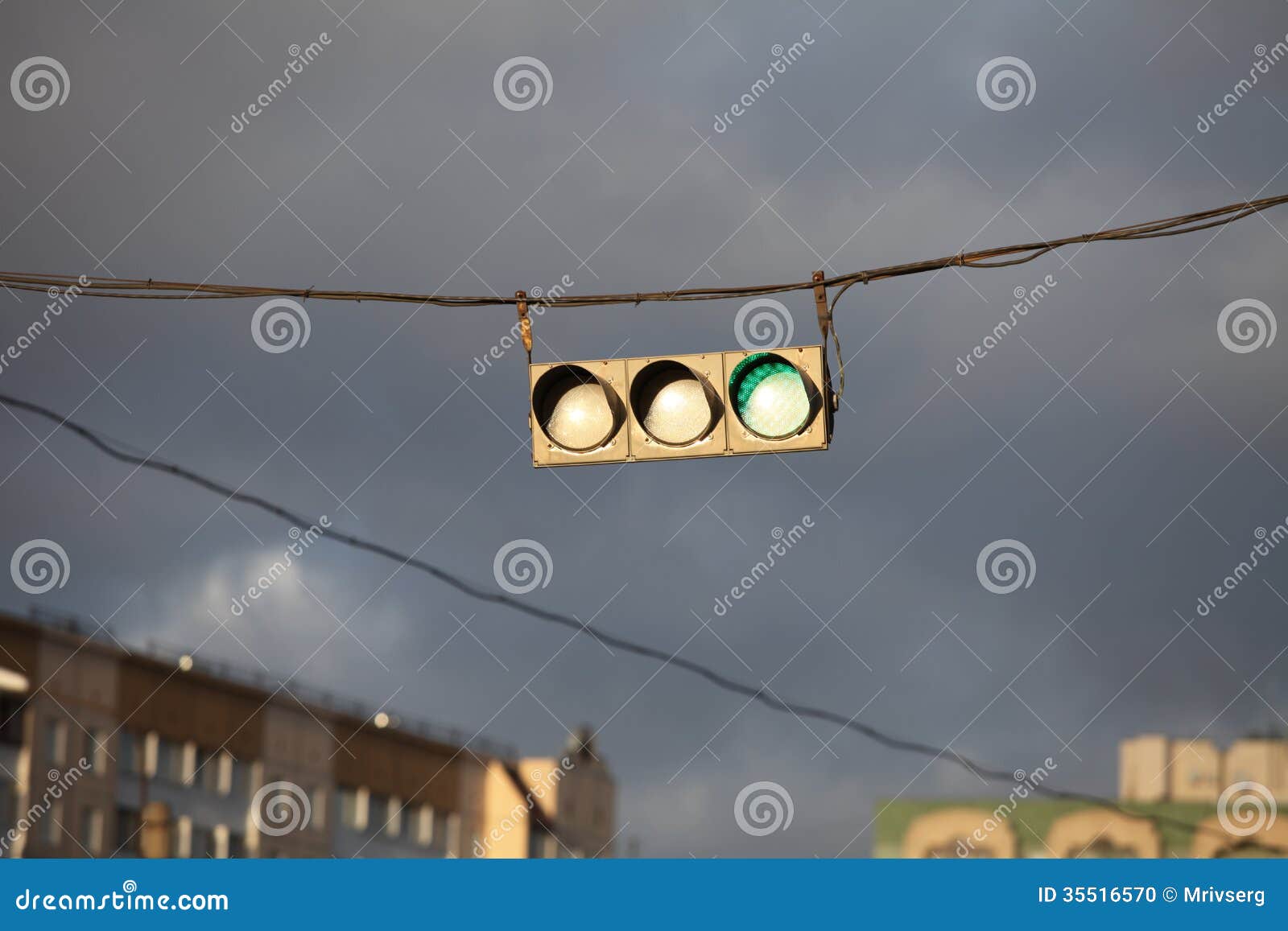 Hanging traffic light stock photo. Image of stoplight 35516570