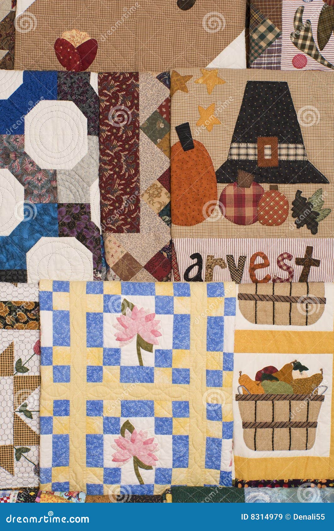 Hanging wall quilts stock image. Image of numerous, sewn 8314979