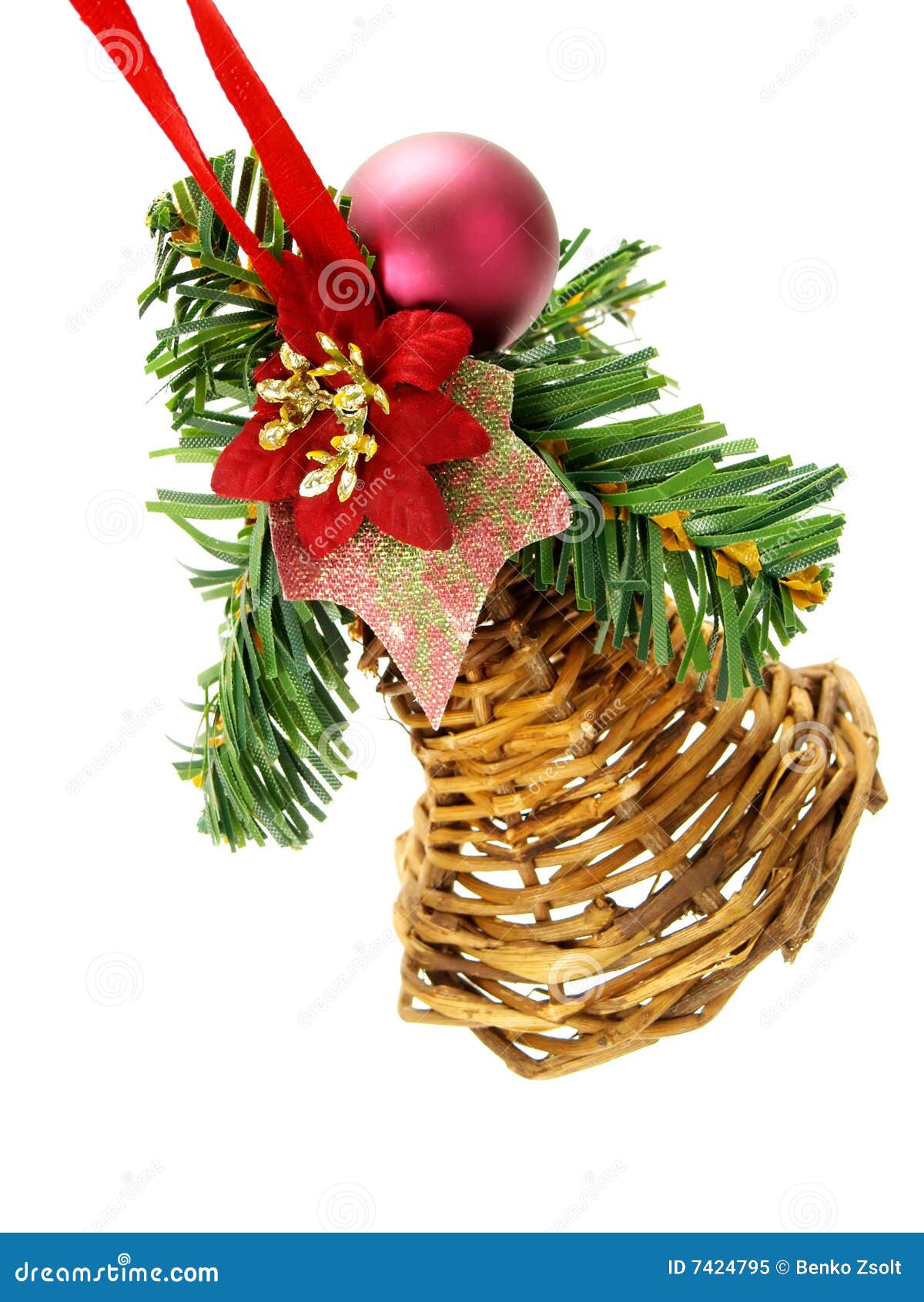 Hanging Wicker Christmas Decoration Stock Image Image of cozy