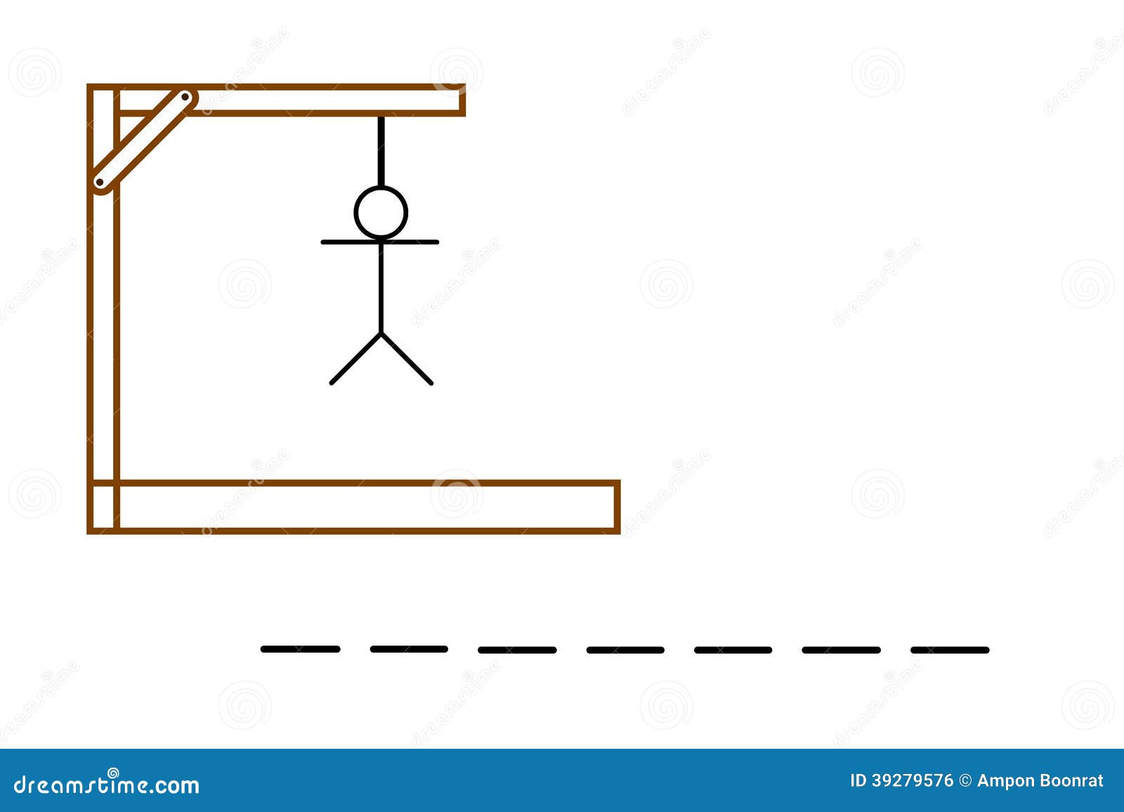 hangman game on white background