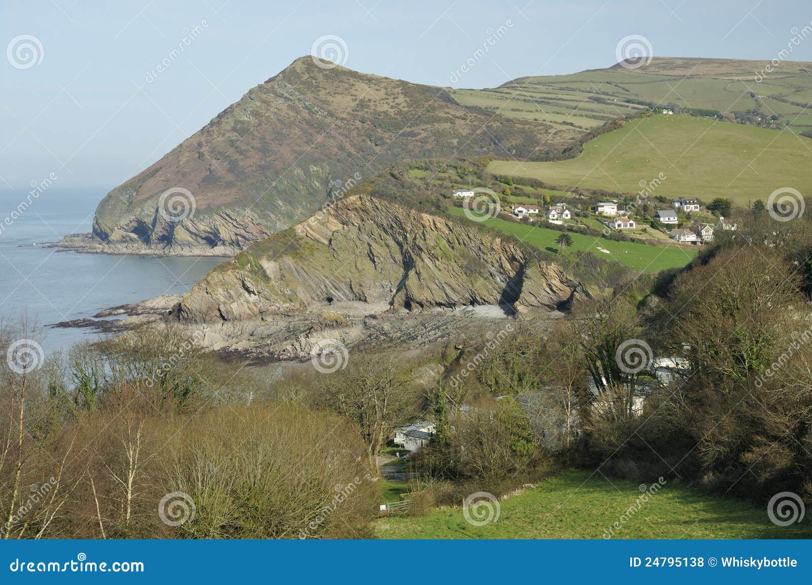 Hangman Point, Combe Martin. Hangman Point and Combe Martin Beach, Devon