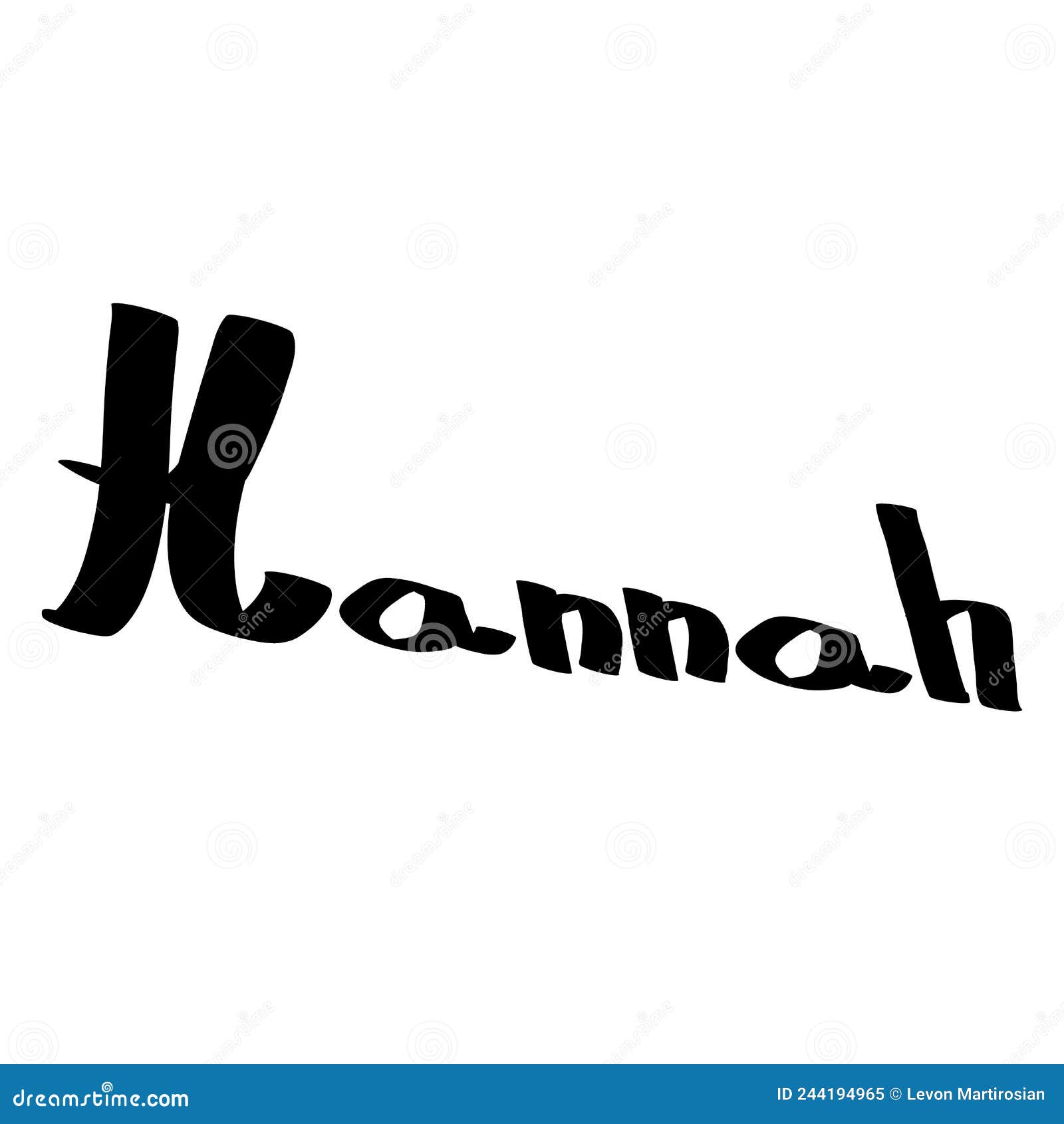 Hannah Female Name Street Art Design. Graffiti Tag Hannah. Vector Art ...