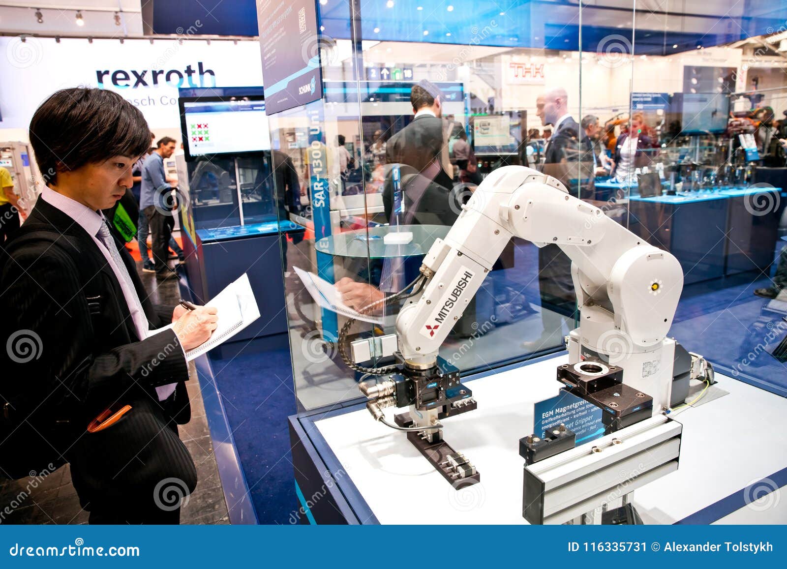 Mitsubishi Robot on Stand on Messe Fair Hannover, Germany Editorial Photo - of hand, construction: 116335731