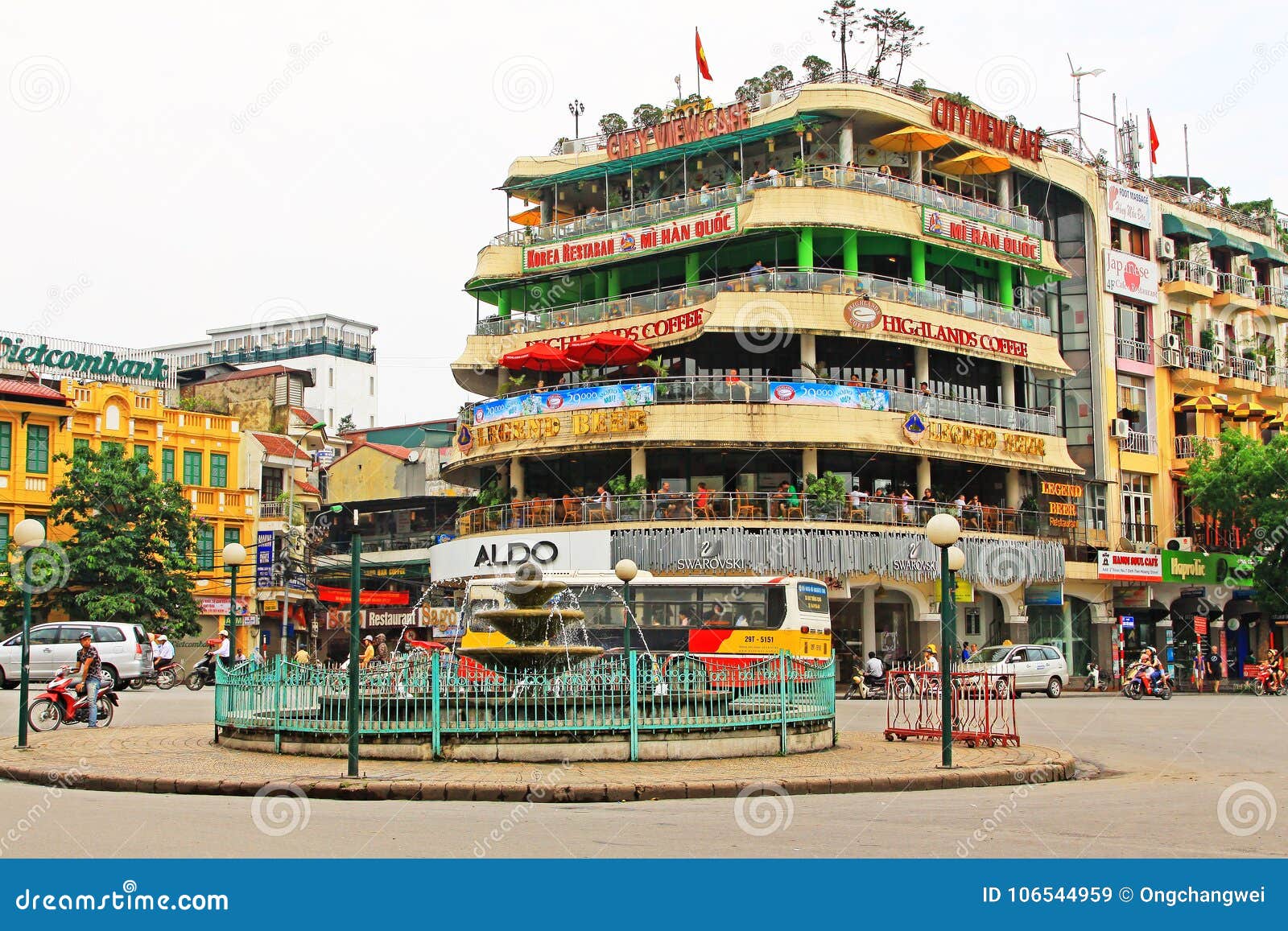 VIETNAM how to cross roads in Hanoi (sd-video). 