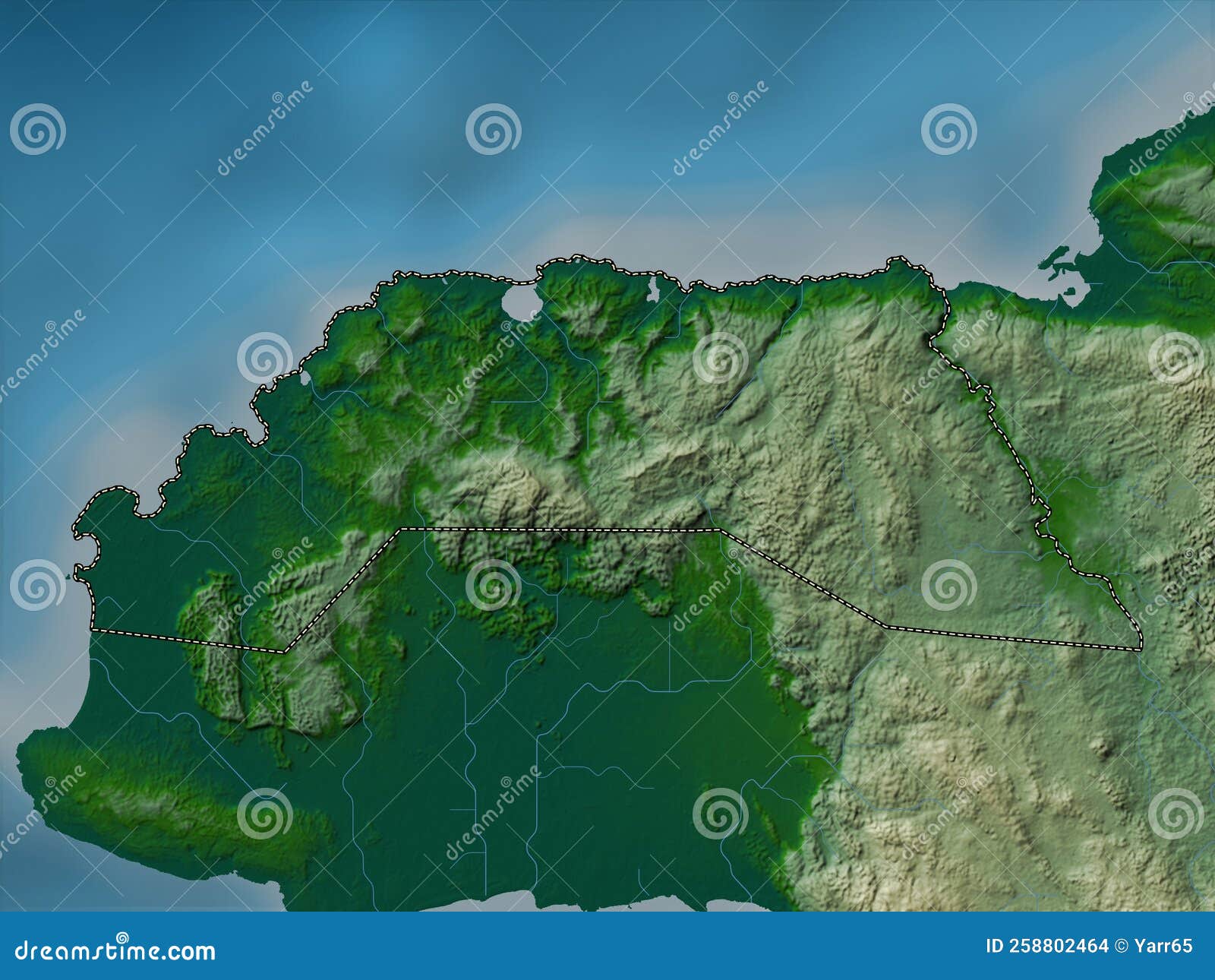 Hanover, Jamaica. Physical. No Legend Stock Photo Image of capital