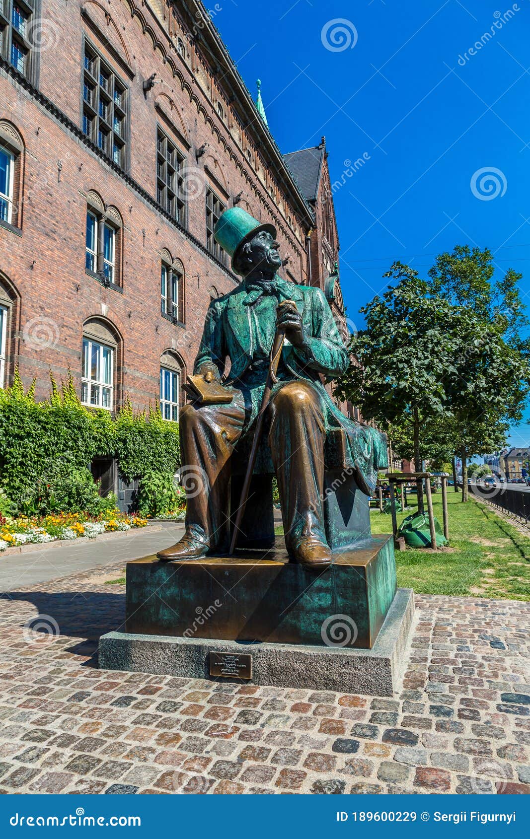 Hans Christian Andersen Statue in Copenhagen, Denmark Stock Image ...