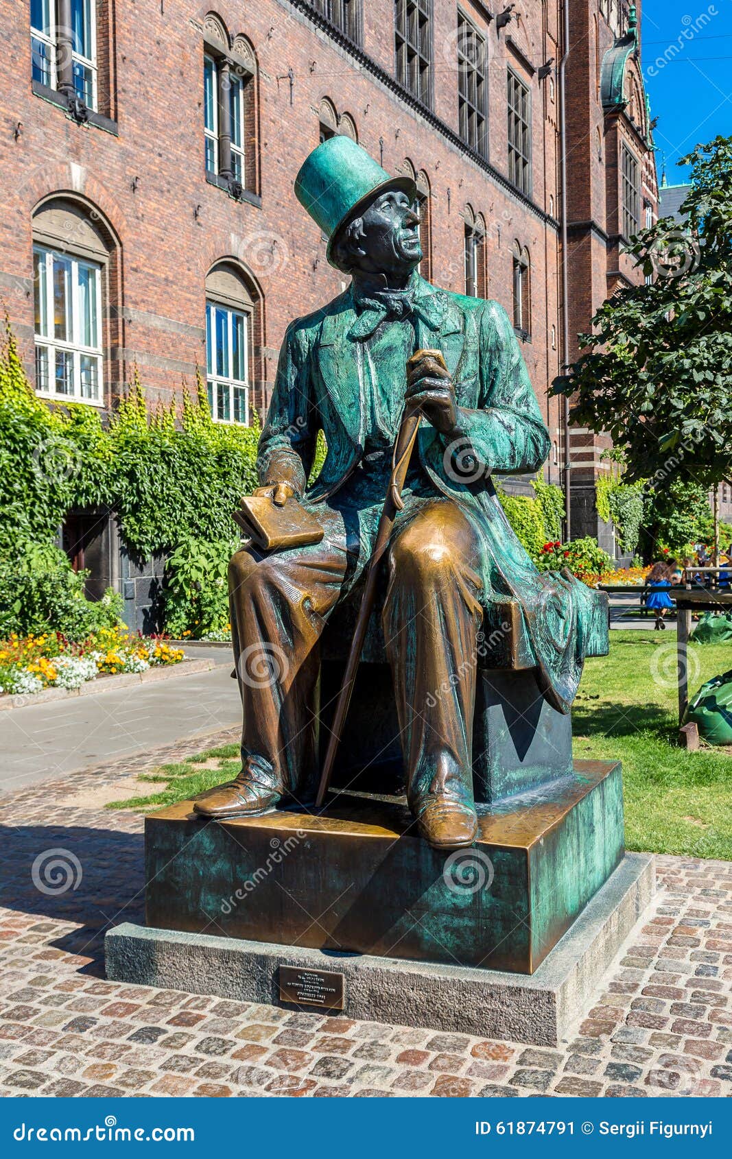 Hans Christian Andersen Statue in Copenhagen, Denmark. Stock Image ...