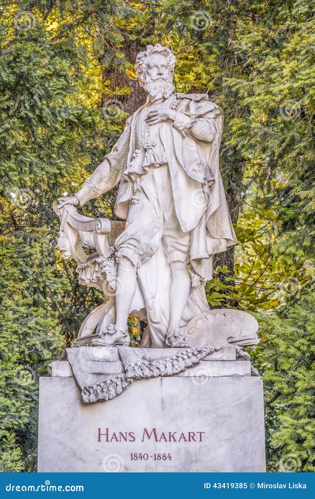 hans makart bust in stadtpark, vienna