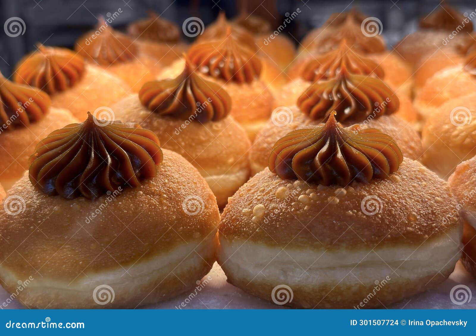 Hanukkah Donuts on the Counter of a Candy Store Stock Photo Image of holiday, donuts 301507724