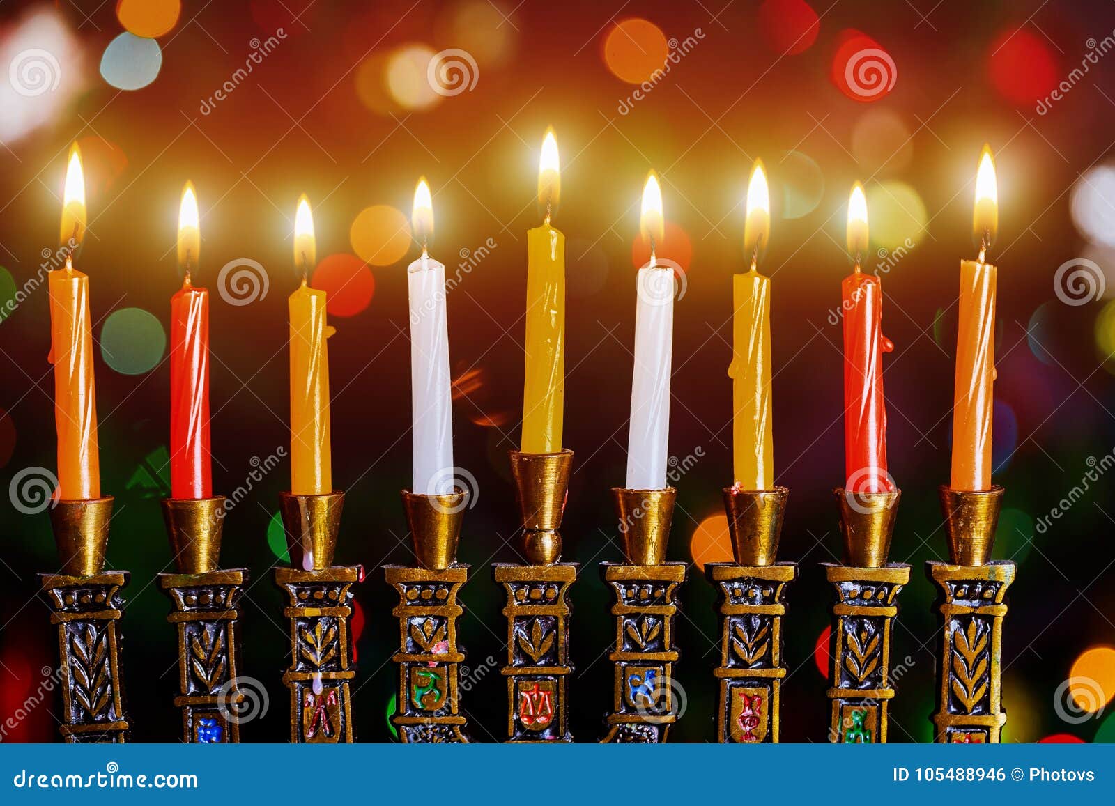 Hanukkah The Jewish Festival Of Lights Stock Photo Image Of Hanukiah