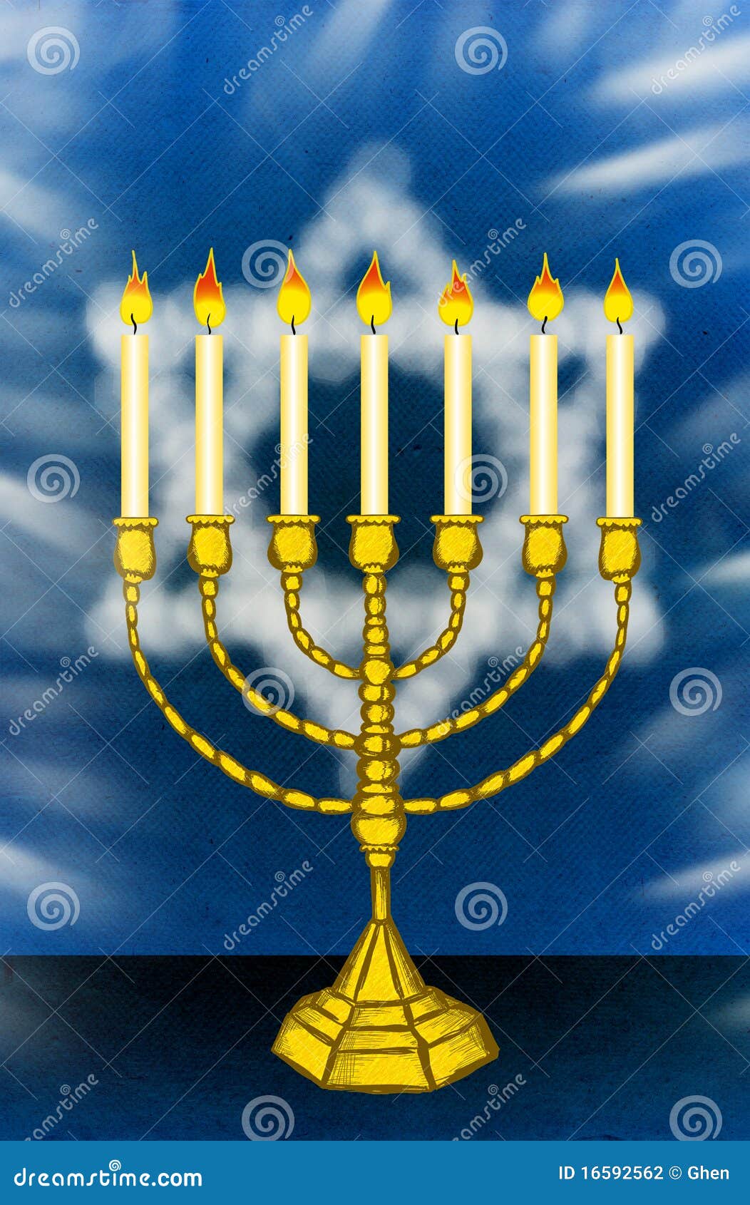 Hanukkah Menorah stock photo. Image of legacy, jubilee 16592562