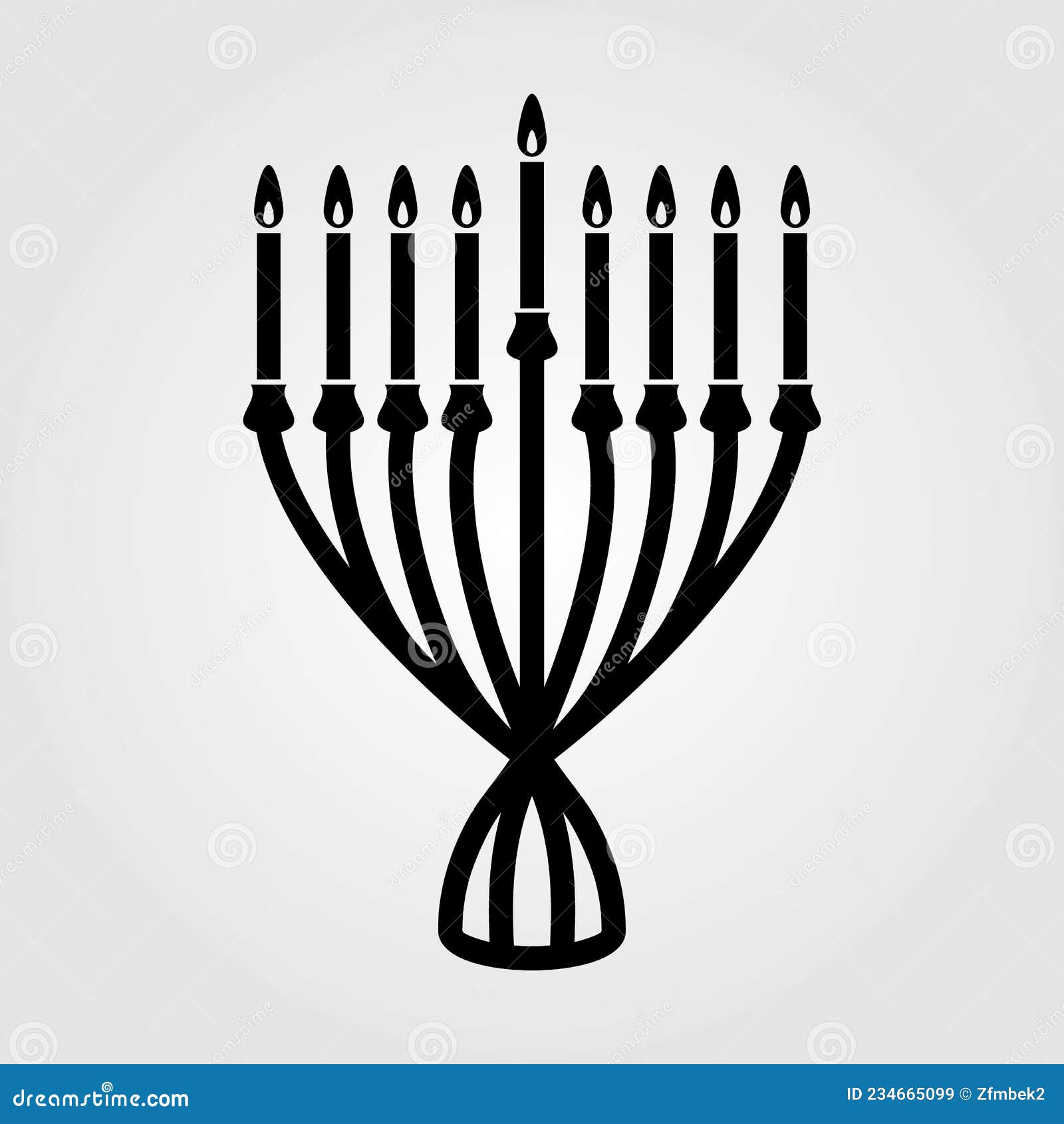 conjunto de ícones de Hanukkah, candelabro de Hanukkiah