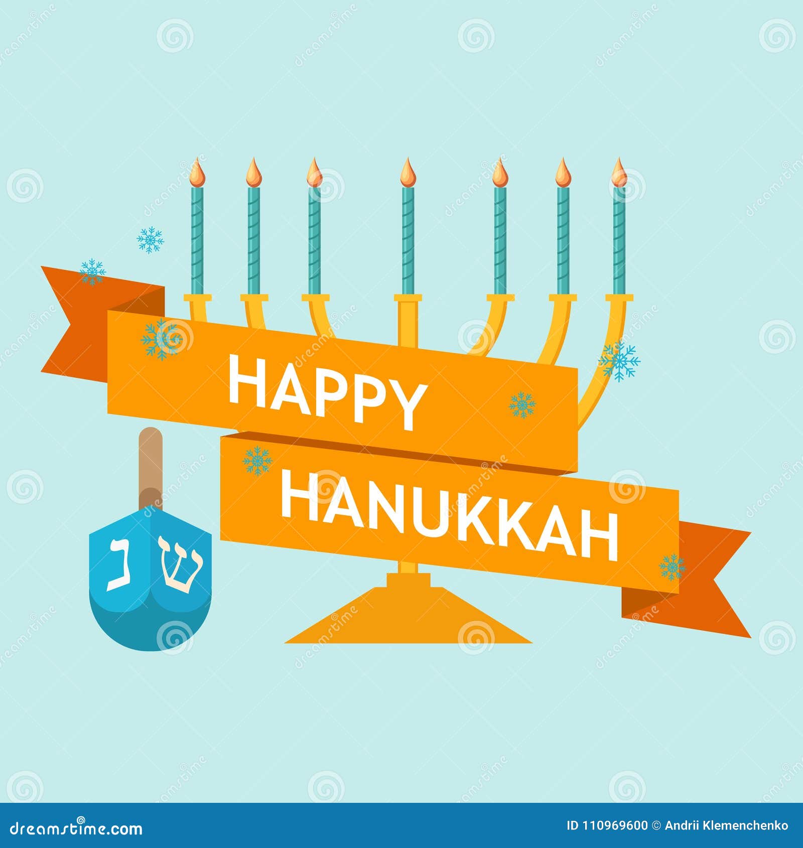 Hanukkah Sale Or Discount Design For An Emblem, Sticker Or Logo With Menorah With Burning ...