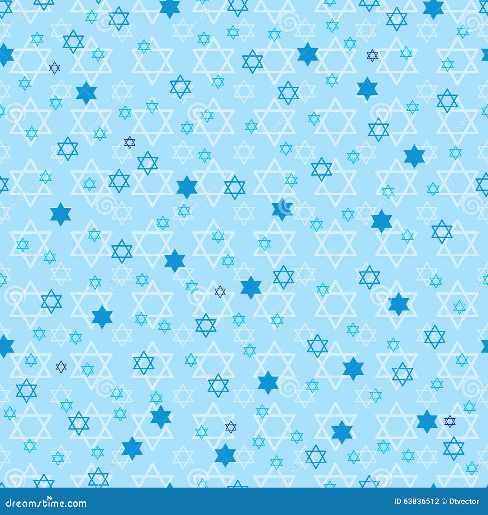 hanukkah star blue pastel symmetry seamless pattern