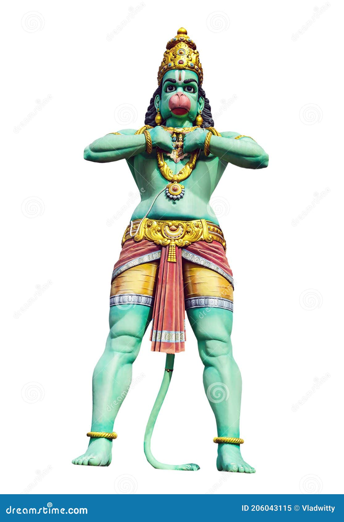 Hanuman Hindu God Statue Idol Standing. Stock Image - Image of decoration,  malaysia: 206043115
