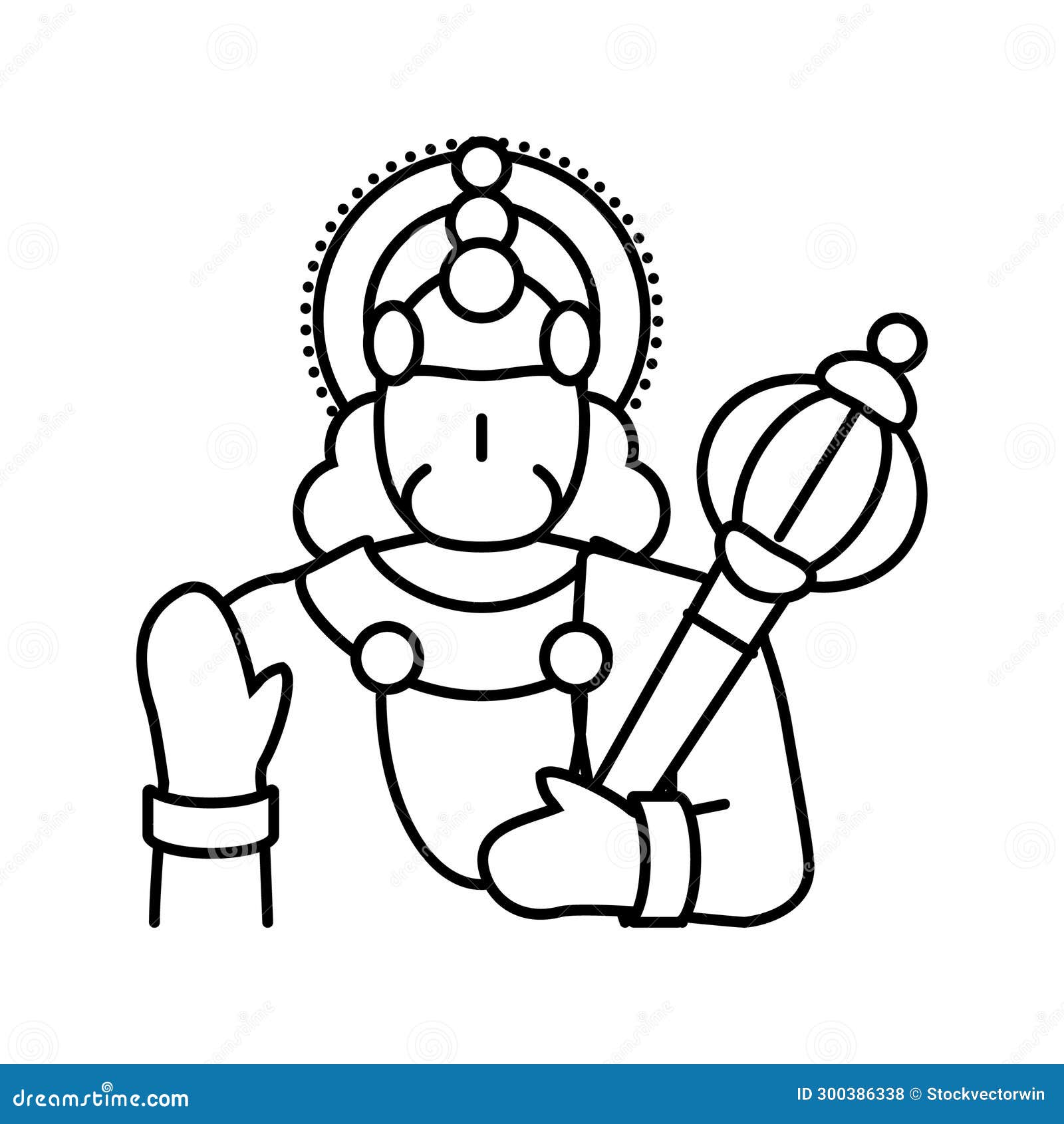 Hanuman Hindu God Icon Simple Line Outline Vector Religion Icons For Ui And  Ux Website Or Mobile Application Stock Illustration - Download Image Now -  iStock