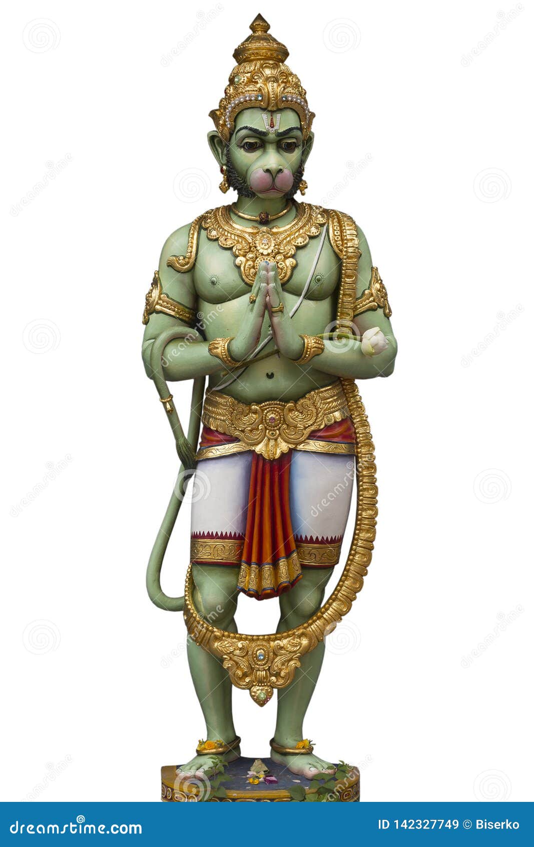 Indian God Hanuman stock image. Image of namaste, epic - 142327749